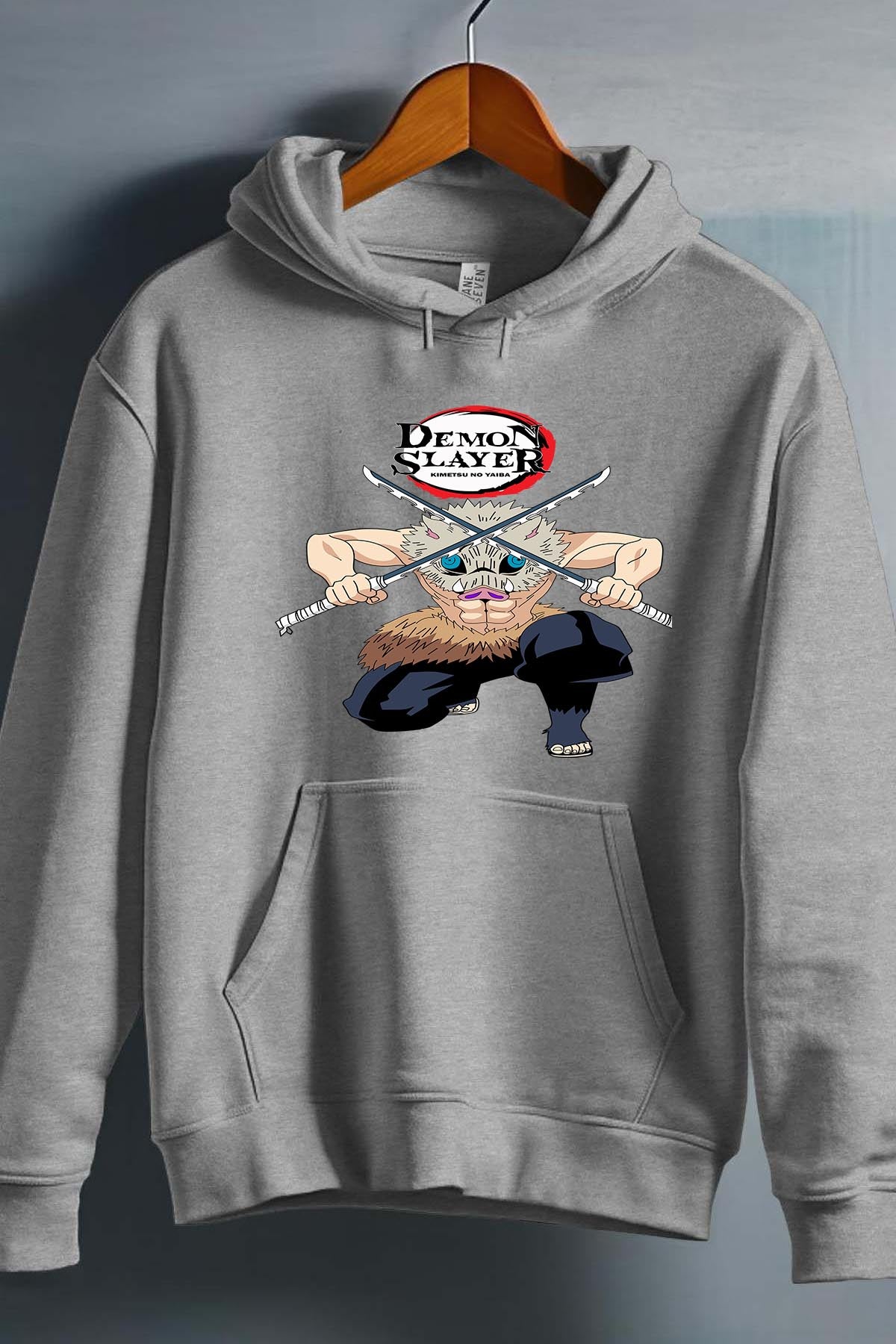 COULEUR:Gris|Sweat Capuche Garçon | DEMONS SLAYER 22 Gris