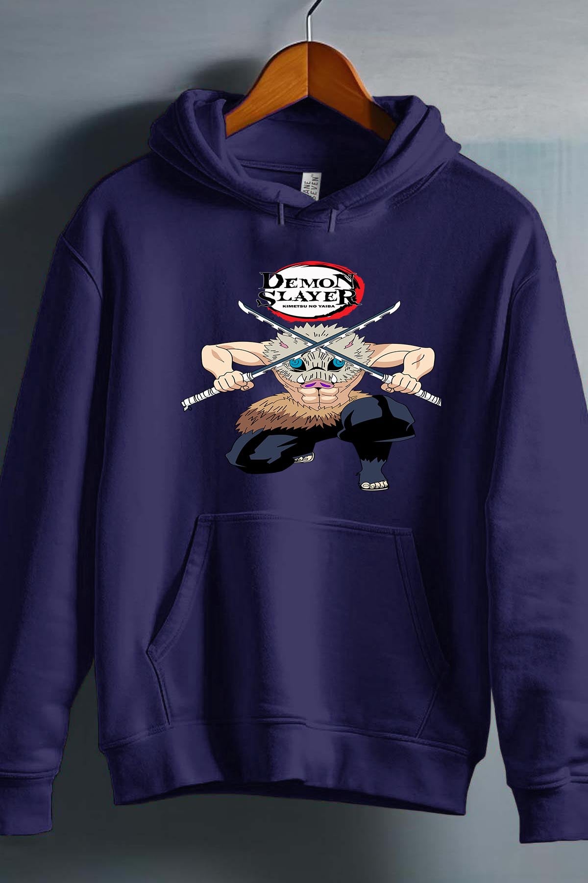 COULEUR:Marine|Sweat Capuche Garçon | DEMONS SLAYER 22 Marine