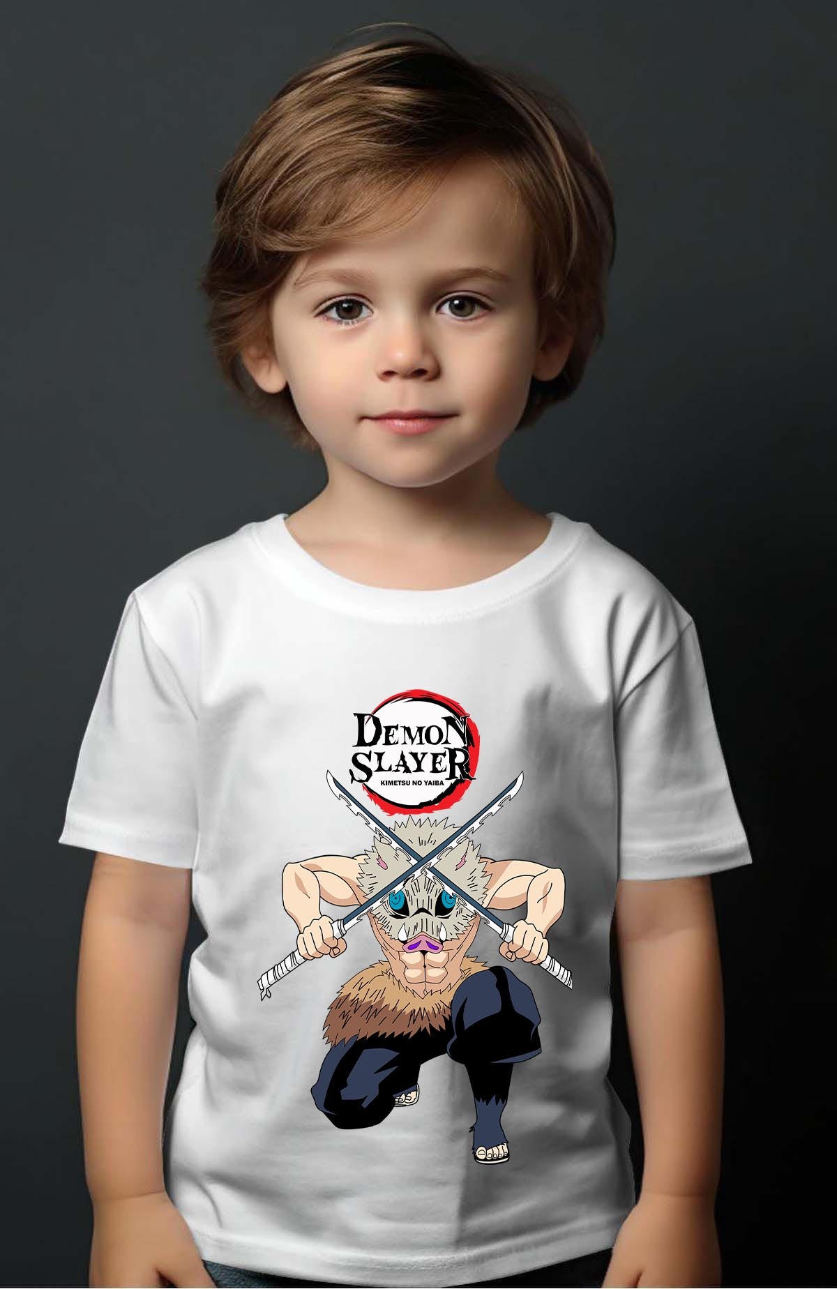 COULEUR:Blanc|T-shirt Garçon | DEMONS SLAYER 22 Blanc
