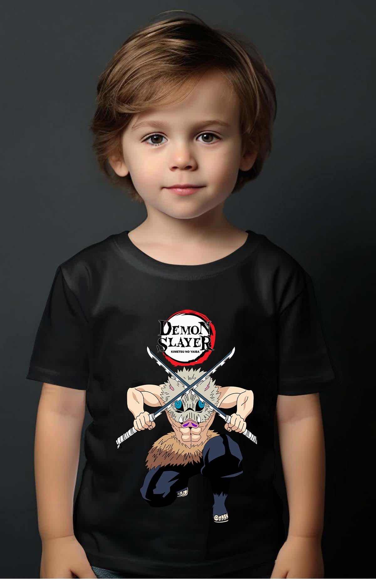 COULEUR:Noir|T-shirt Garçon | DEMONS SLAYER 22 Noir