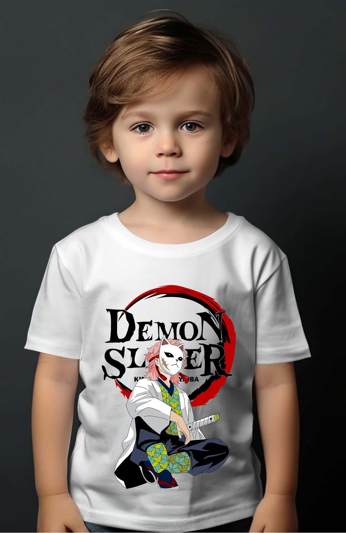 COULEUR:Blanc|T-shirt Garçon | DEMONS SLAYER 24 Blanc