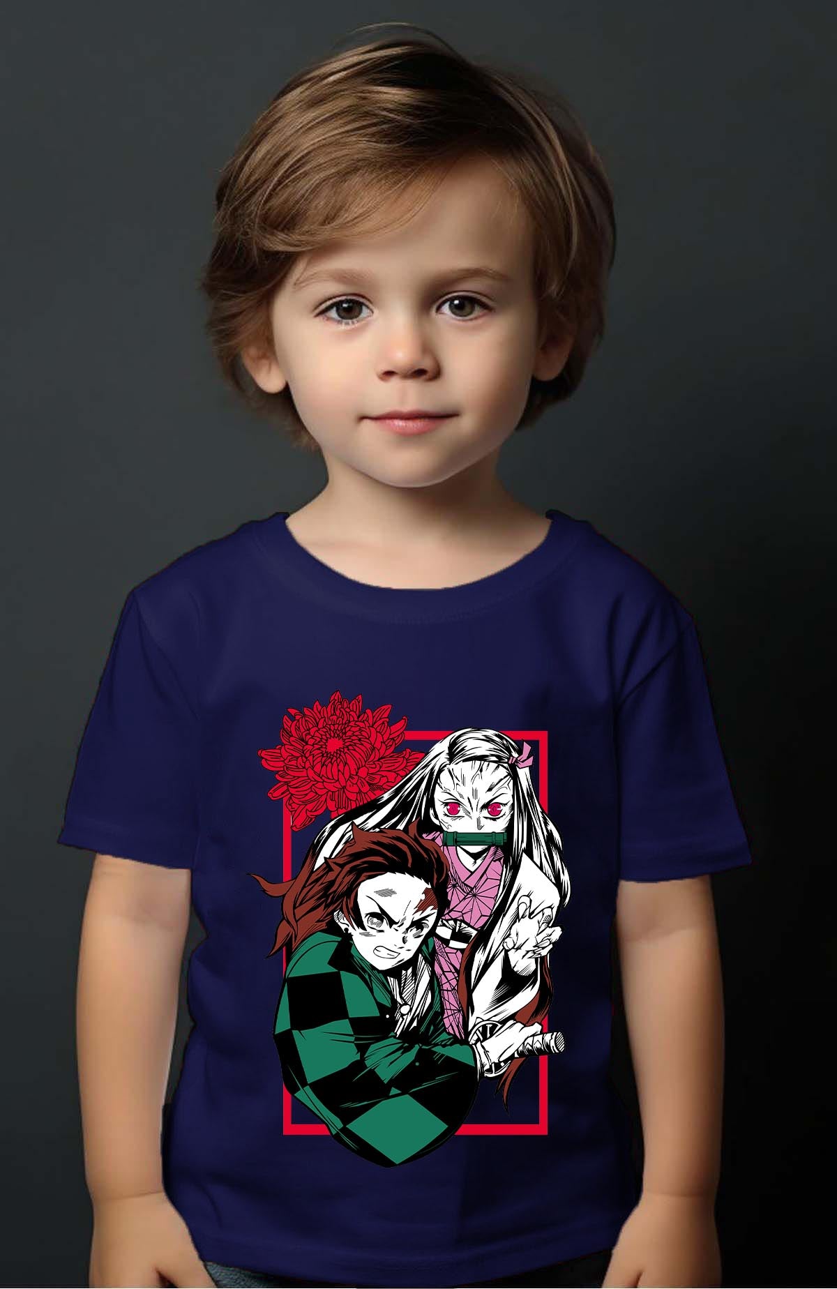 COULEUR:Marine|T-shirt Garçon | DEMONS SLAYER 25 Marine