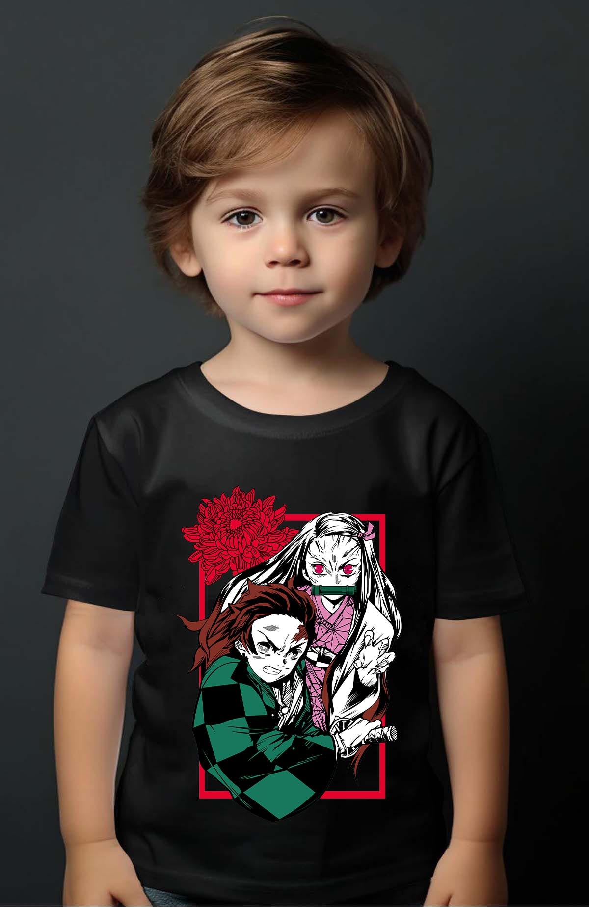 COULEUR:Noir|T-shirt Garçon | DEMONS SLAYER 25 Noir