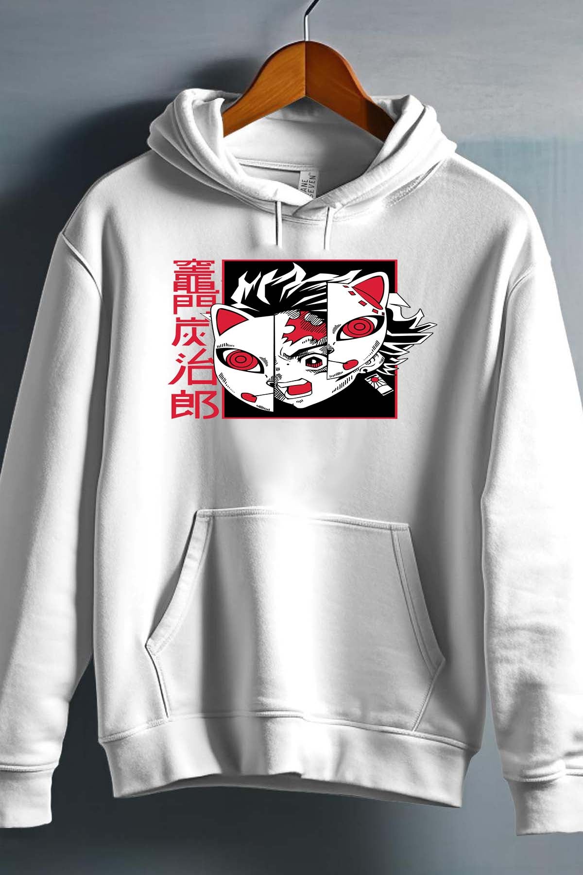 COULEUR:Blanc|Sweat Capuche Homme | DEMONS SLAYER 26 Blanc