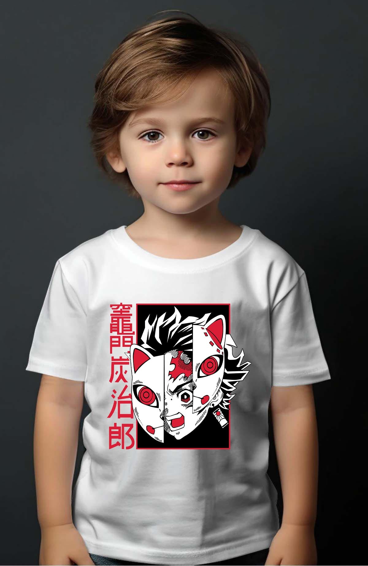 COULEUR:Blanc|T-shirt Garçon | DEMONS SLAYER 26 Blanc