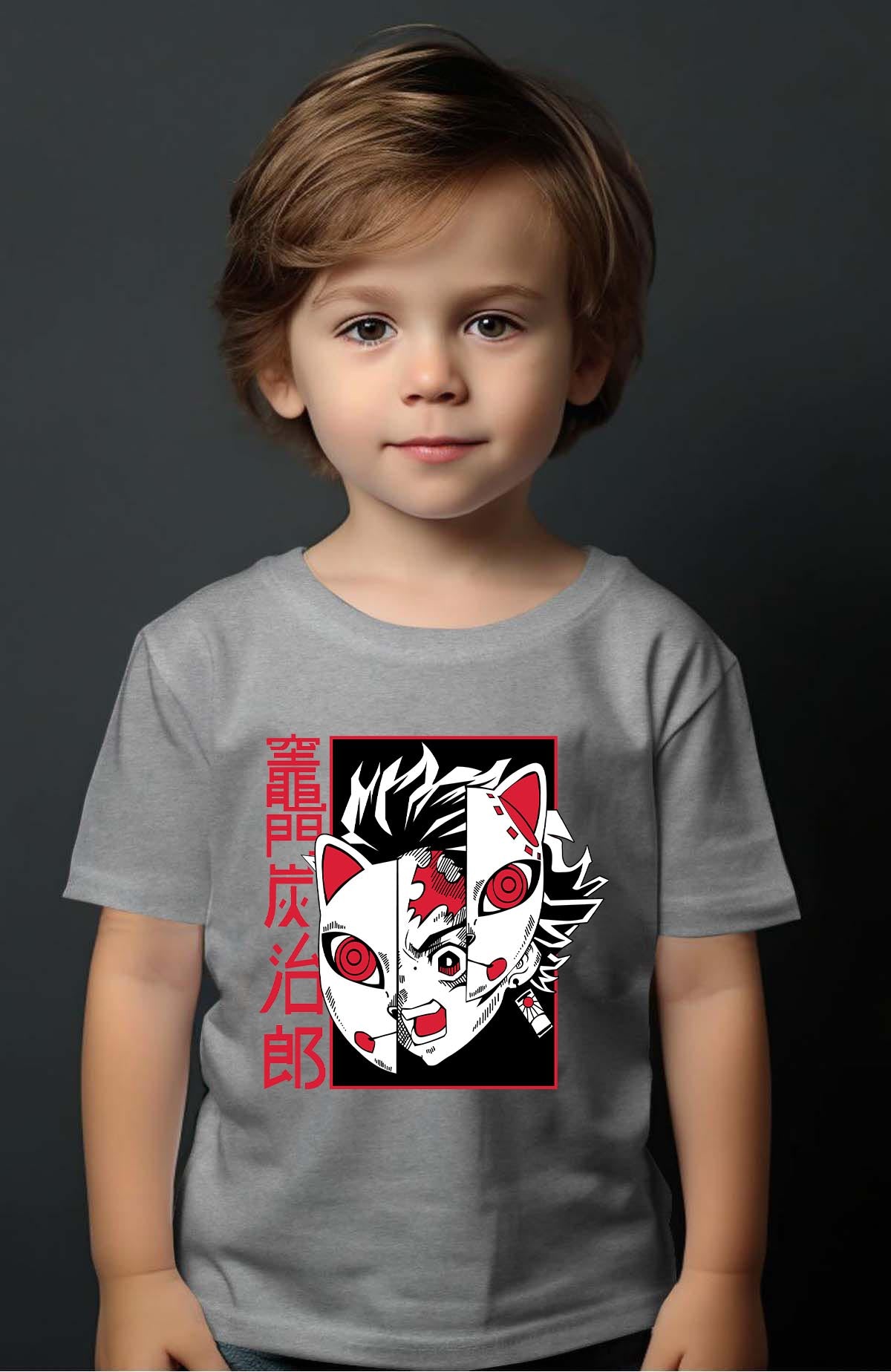COULEUR:Gris|T-shirt Garçon | DEMONS SLAYER 26 Gris