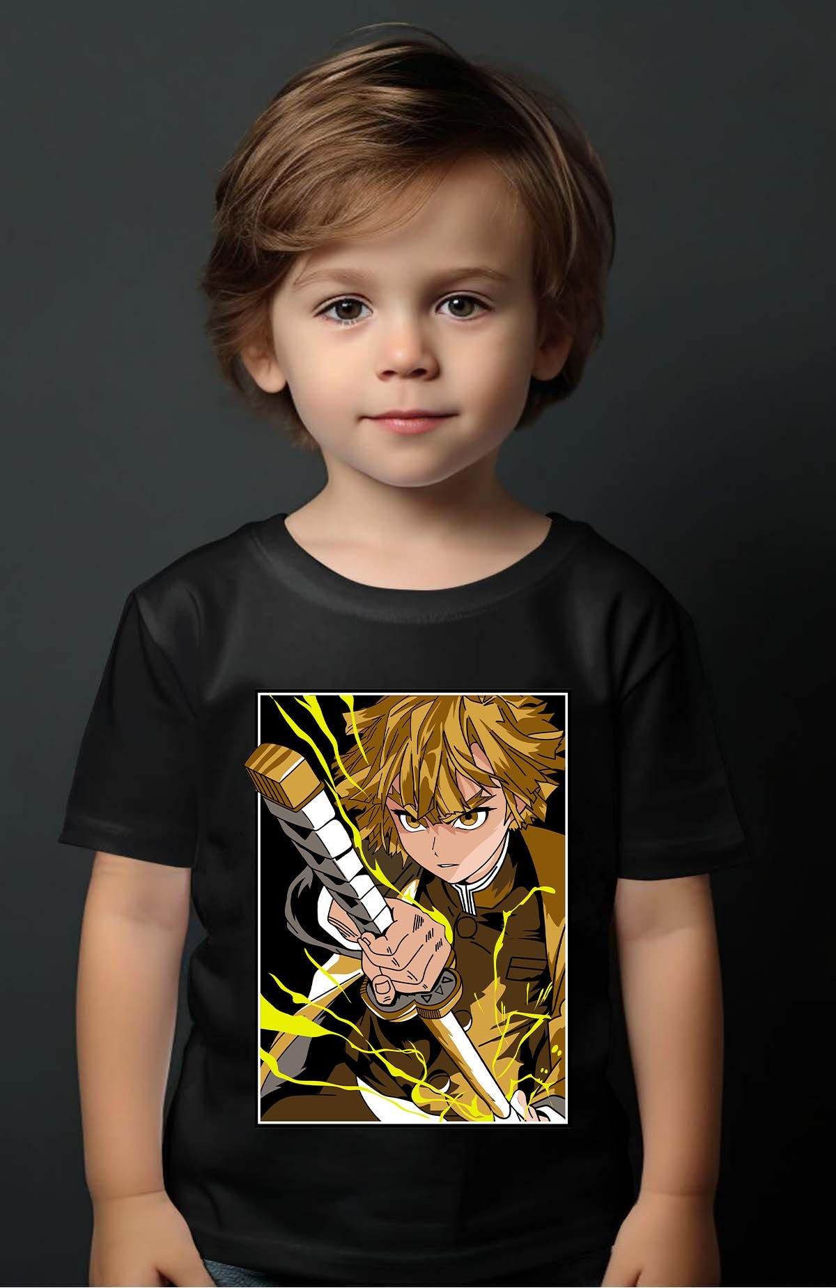 COULEUR:Noir|T-shirt Garçon | DEMONS SLAYER 27 Noir