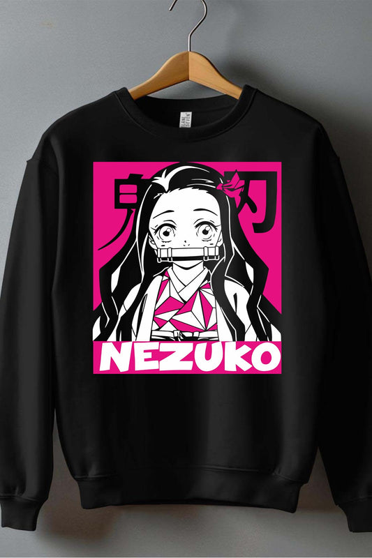 COULEUR:Noir|Sweat Col Rond Garçon | DEMONS SLAYER 29 Noir
