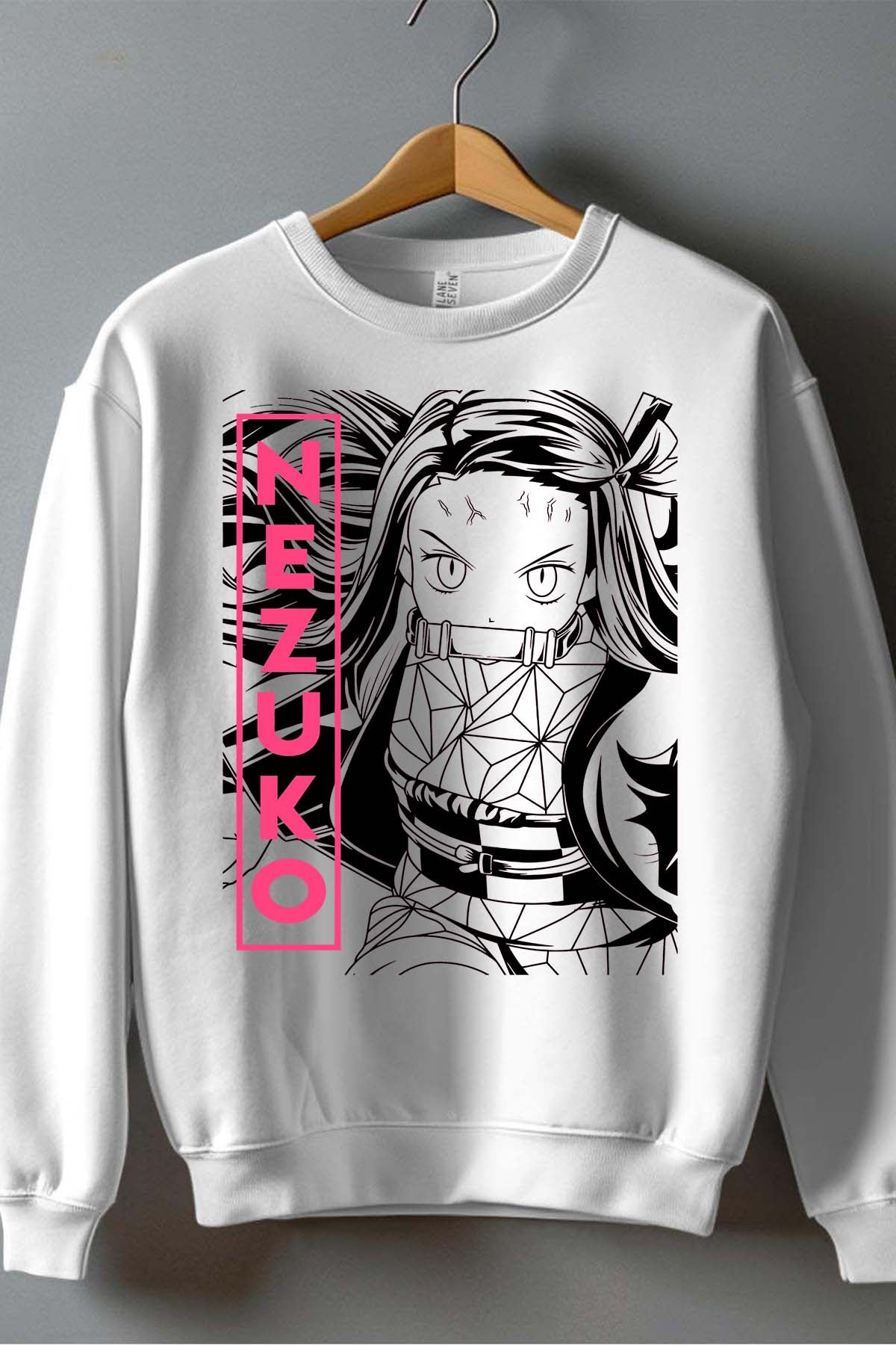 COULEUR:Blanc|Sweat Col Rond Homme | DEMONS SLAYER 30 Blanc