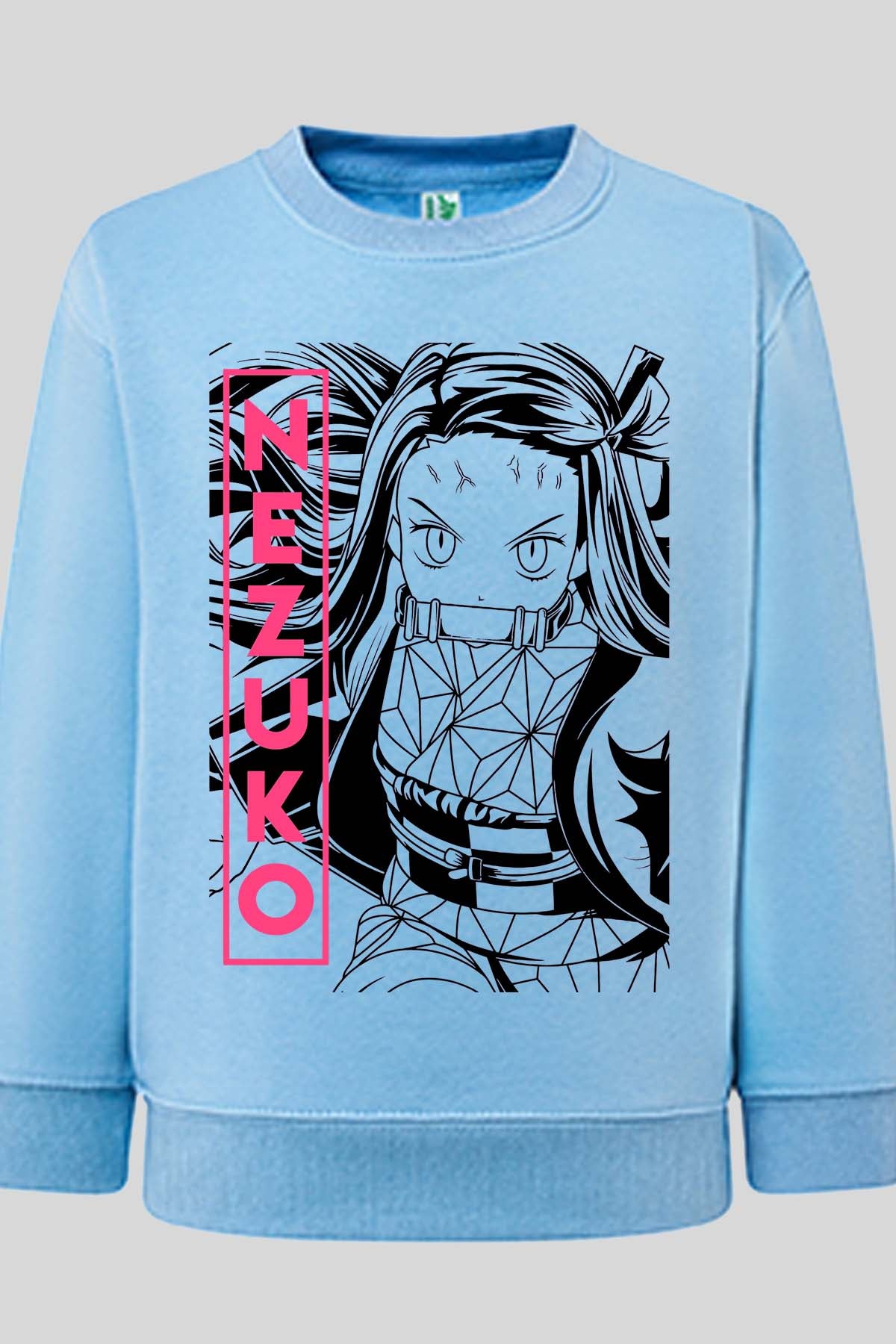 COULEUR:Bleu Ciel|Sweat Col Rond Homme | DEMONS SLAYER 30 Bleu Ciel