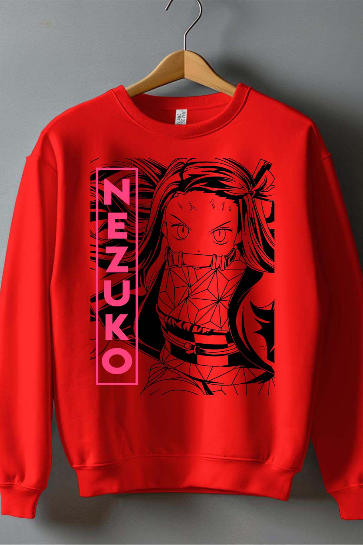 COULEUR:Rouge|Sweat Col Rond Homme | DEMONS SLAYER 30 Rouge