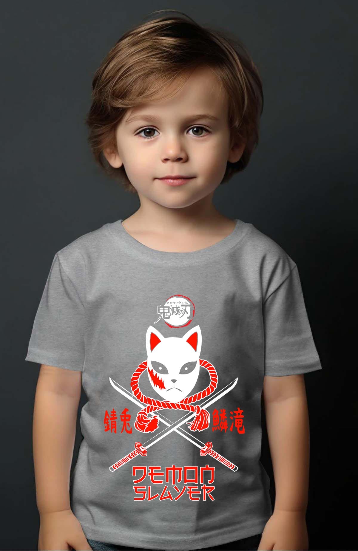 COULEUR:Gris|T-shirt Garçon | DEMONS SLAYER 33 Gris