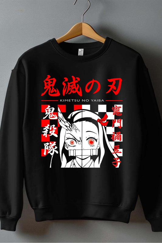 COULEUR:Noir|Sweat Col Rond Garçon | DEMONS SLAYER 35 Noir
