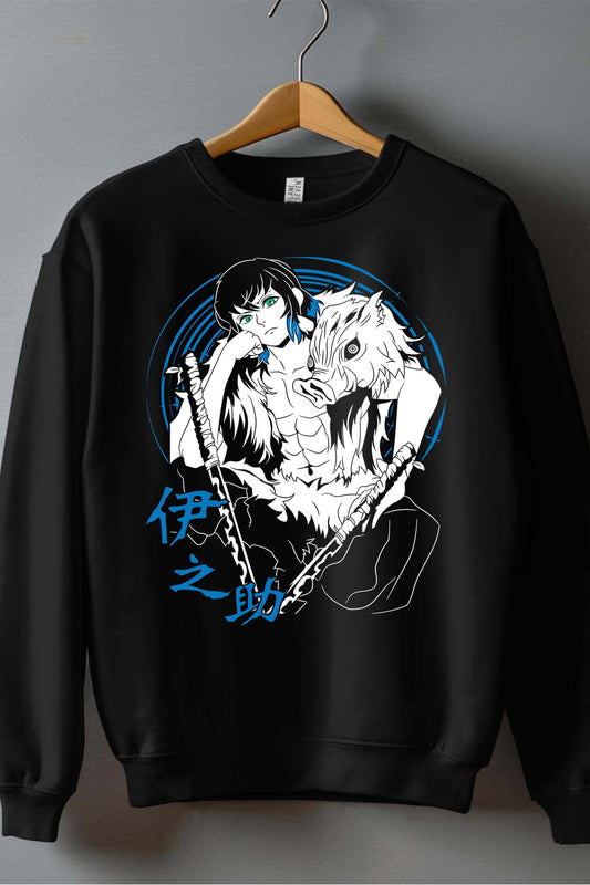 COULEUR:Noir|Sweat Col Rond Garçon | DEMONS SLAYER 36 Noir