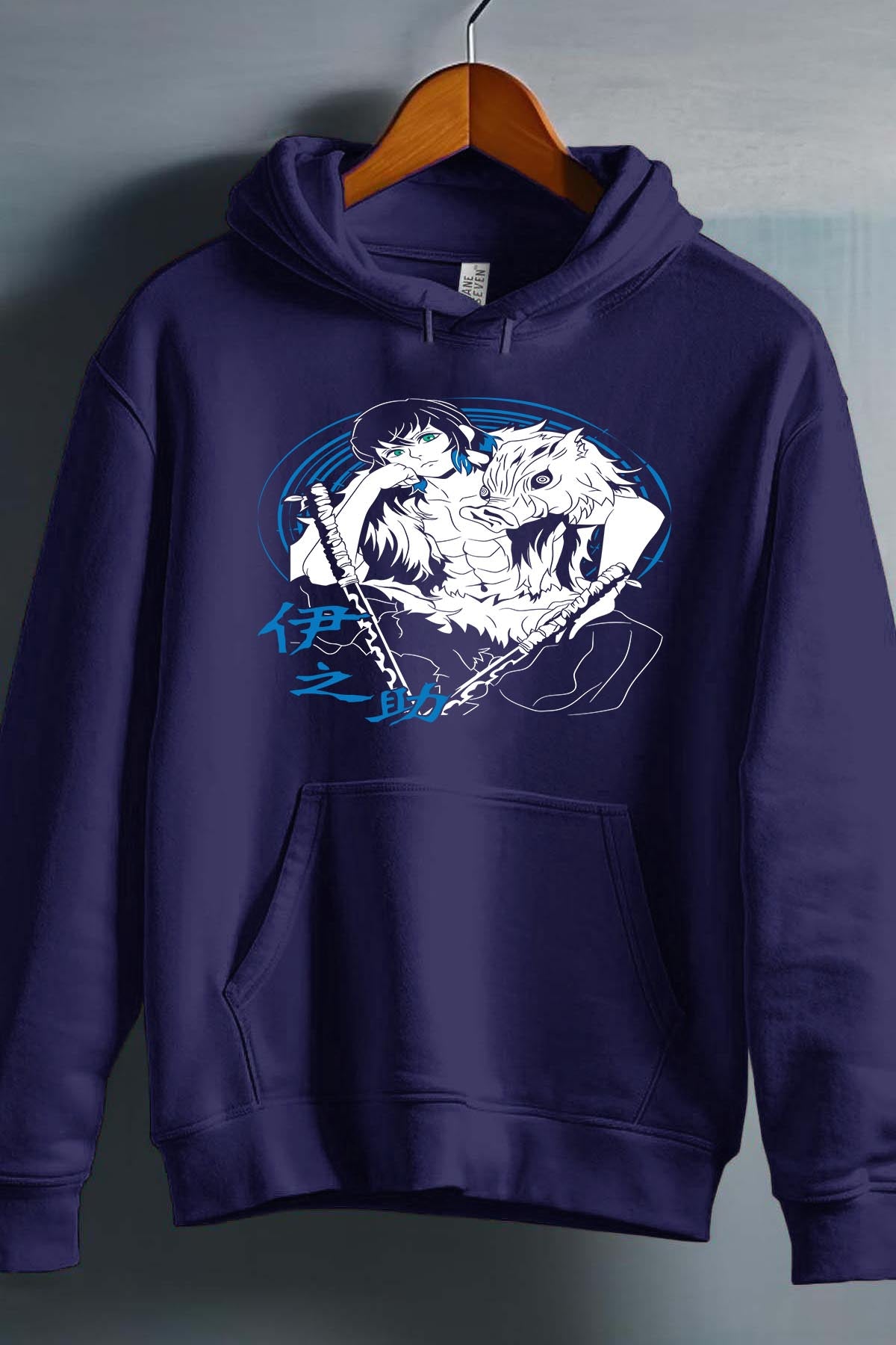 COULEUR:Marine|Sweat Capuche Garçon | DEMONS SLAYER 36 Marine