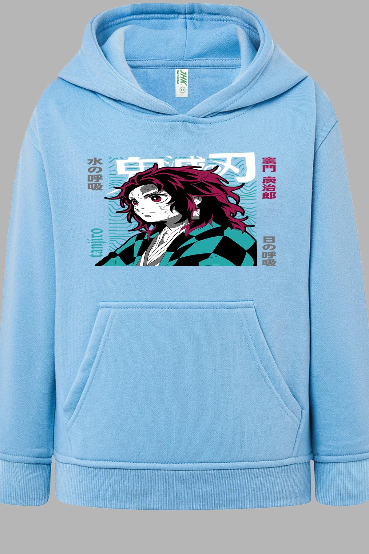 COULEUR:Bleu Ciel|Sweat Capuche Garçon | DEMONS SLAYER 37 Bleu Ciel