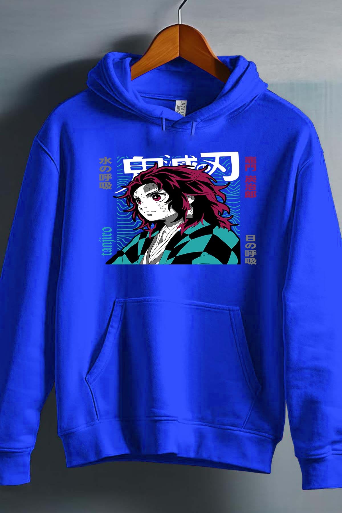 COULEUR:Bleu Roi|Sweat Capuche Garçon | DEMONS SLAYER 37 Bleu Roi