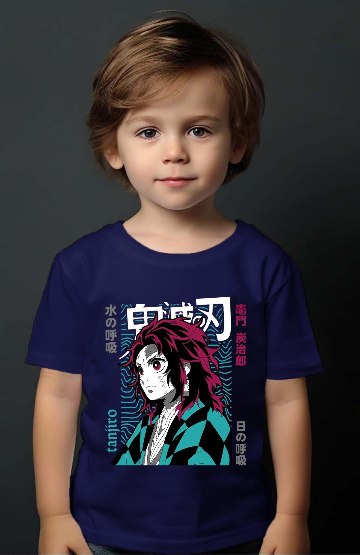 COULEUR:Marine|T-shirt Garçon | DEMONS SLAYER 37 Marine