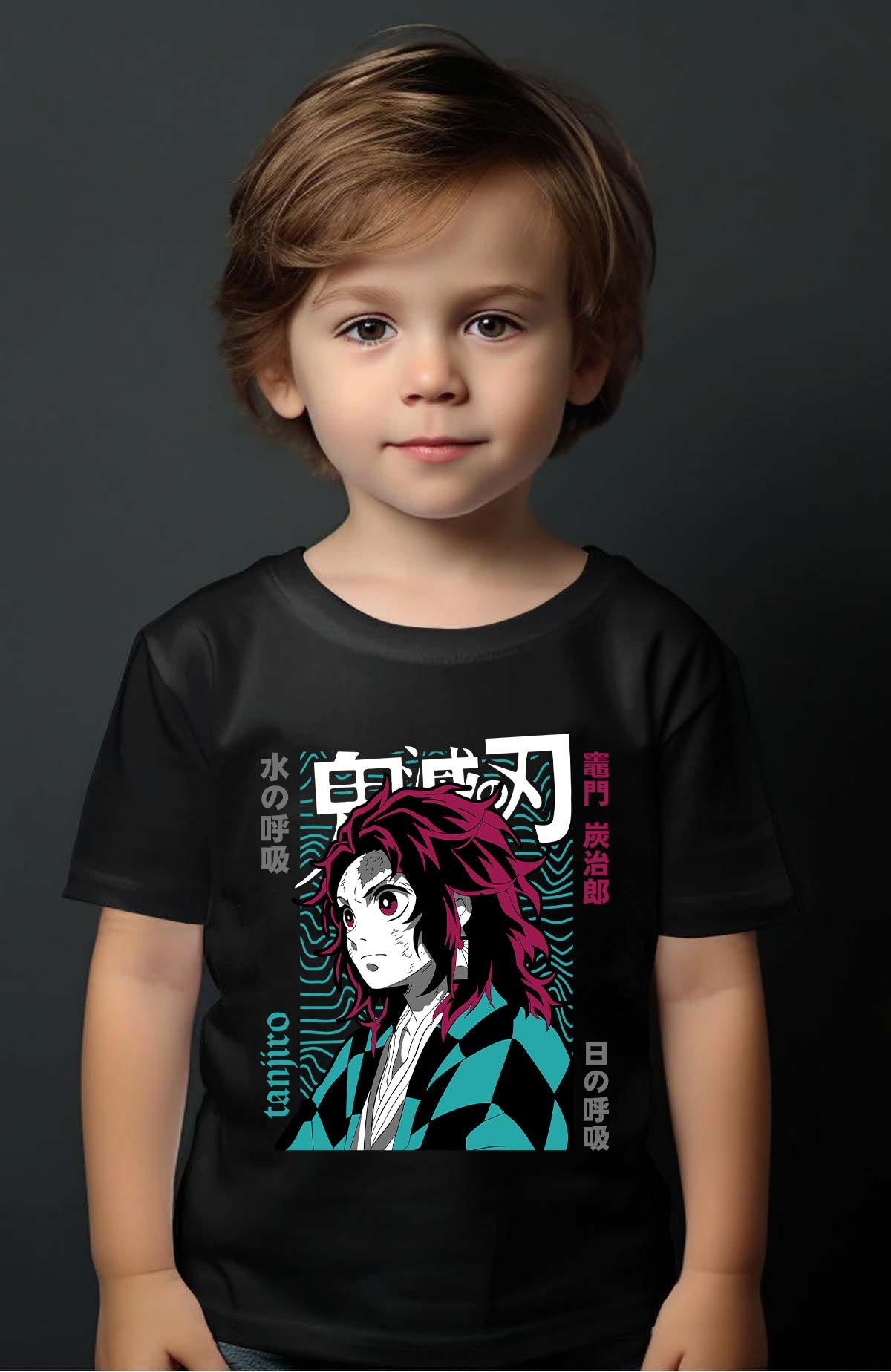 COULEUR:Noir|T-shirt Garçon | DEMONS SLAYER 37 Noir