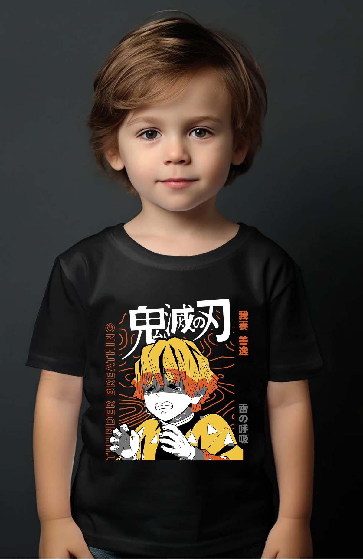 COULEUR:Noir|T-shirt Garçon | DEMONS SLAYER 38 Noir