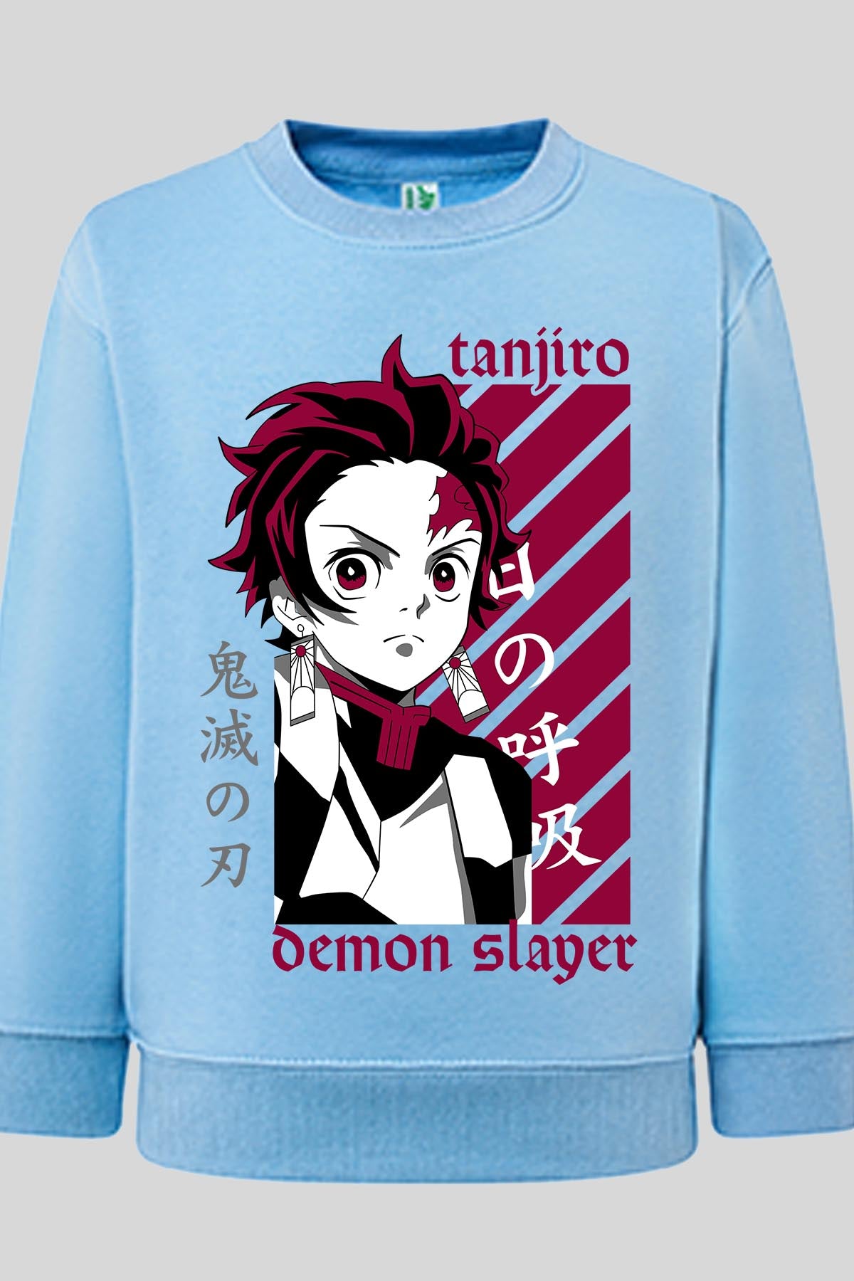 COULEUR:Bleu Ciel|Sweat Col Rond Homme | DEMONS SLAYER 39 Bleu Ciel