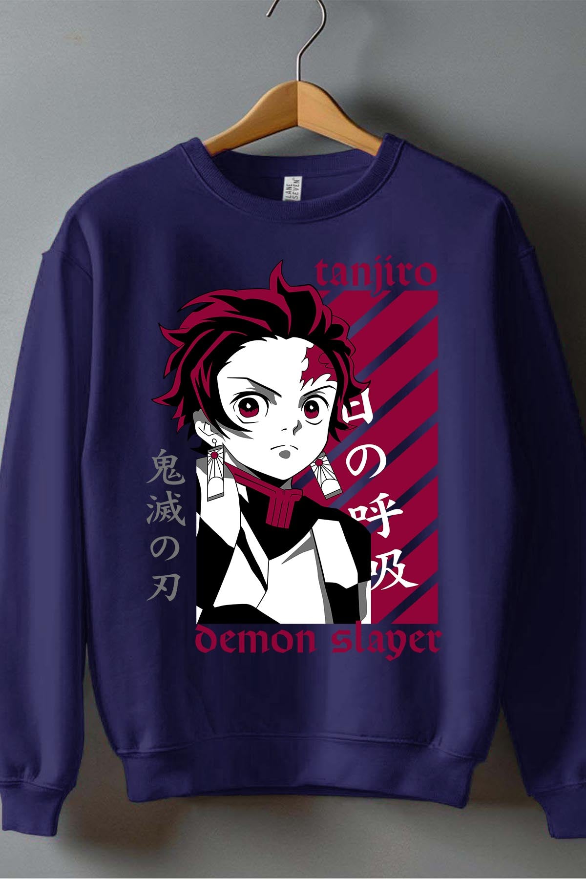 COULEUR:Marine|Sweat Col Rond Homme | DEMONS SLAYER 39 Marine