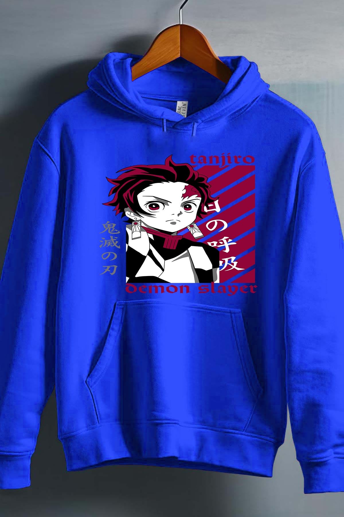 COULEUR:Bleu Roi|Sweat Capuche Garçon | DEMONS SLAYER 39 Bleu Roi
