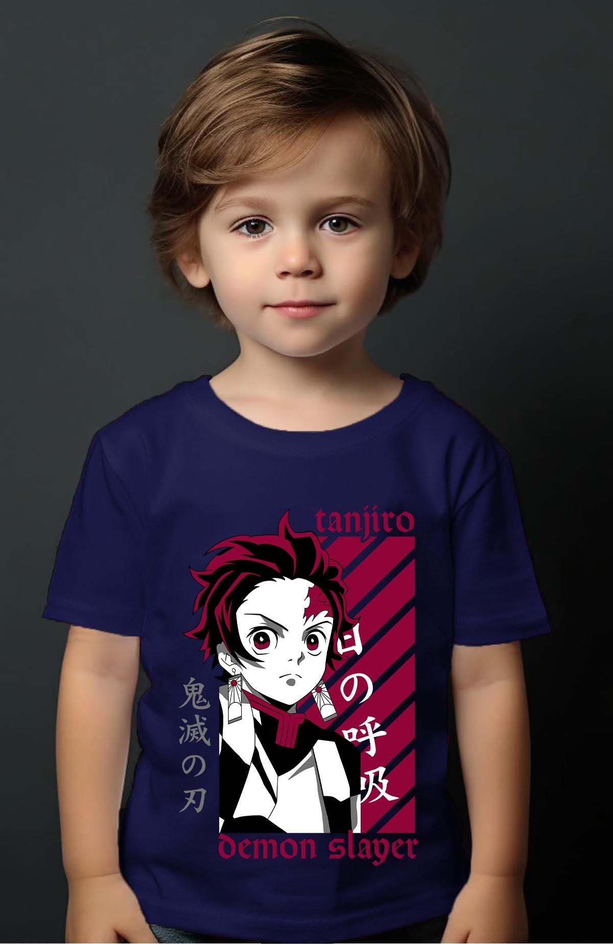 COULEUR:Marine|T-shirt Garçon | DEMONS SLAYER 39 Marine