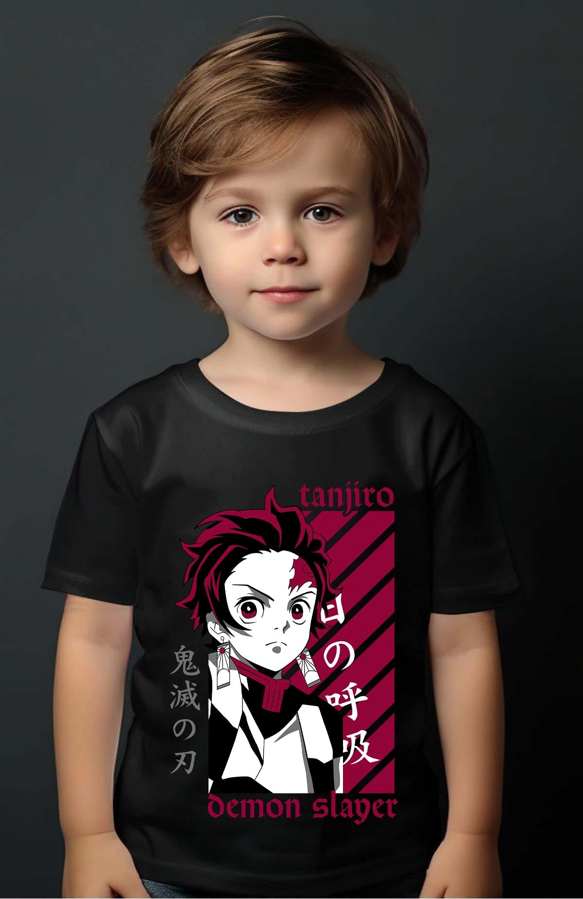 COULEUR:Noir|T-shirt Garçon | DEMONS SLAYER 39 Noir