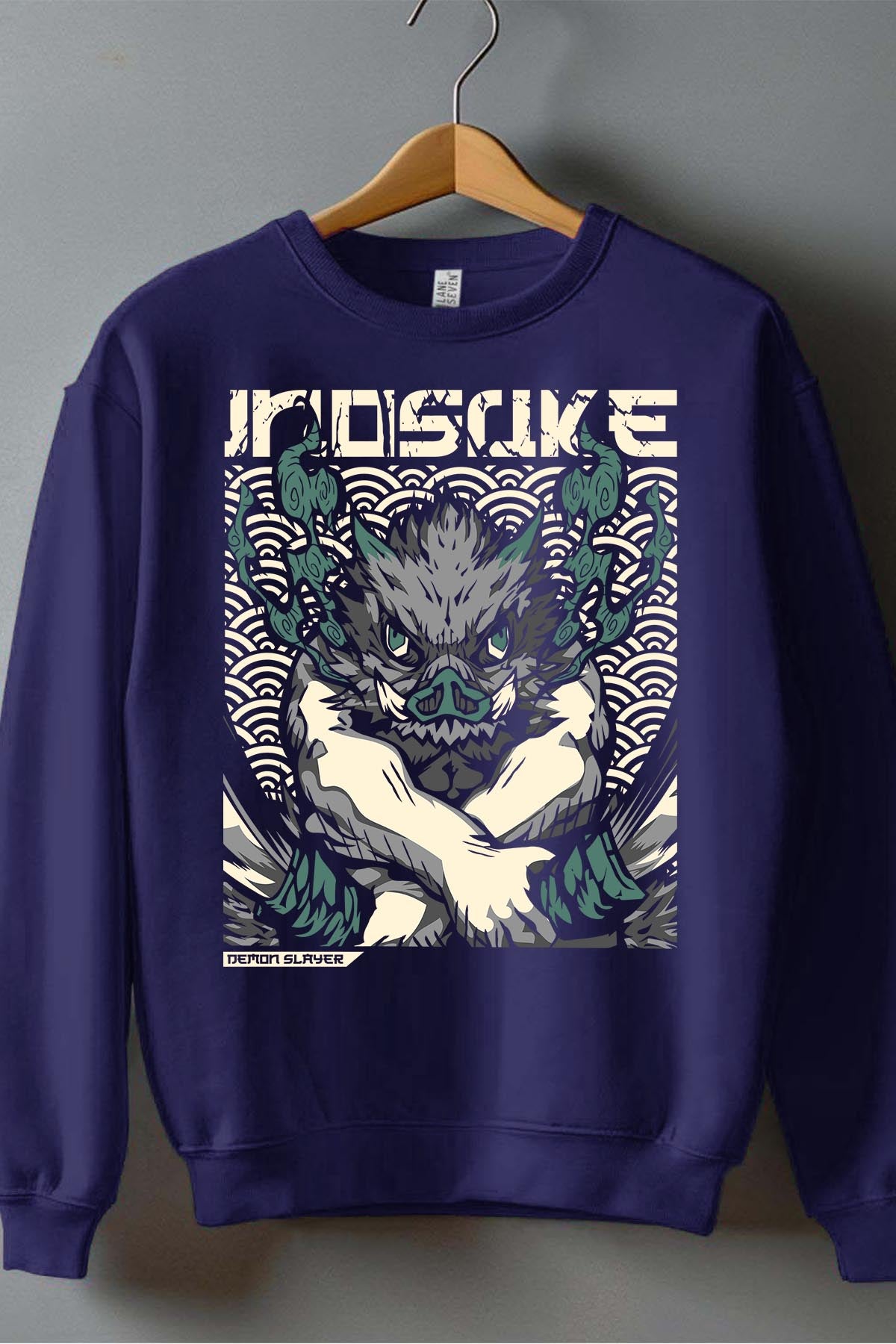 COULEUR:Marine|Sweat Col Rond Homme | DEMONS SLAYER 3 Marine