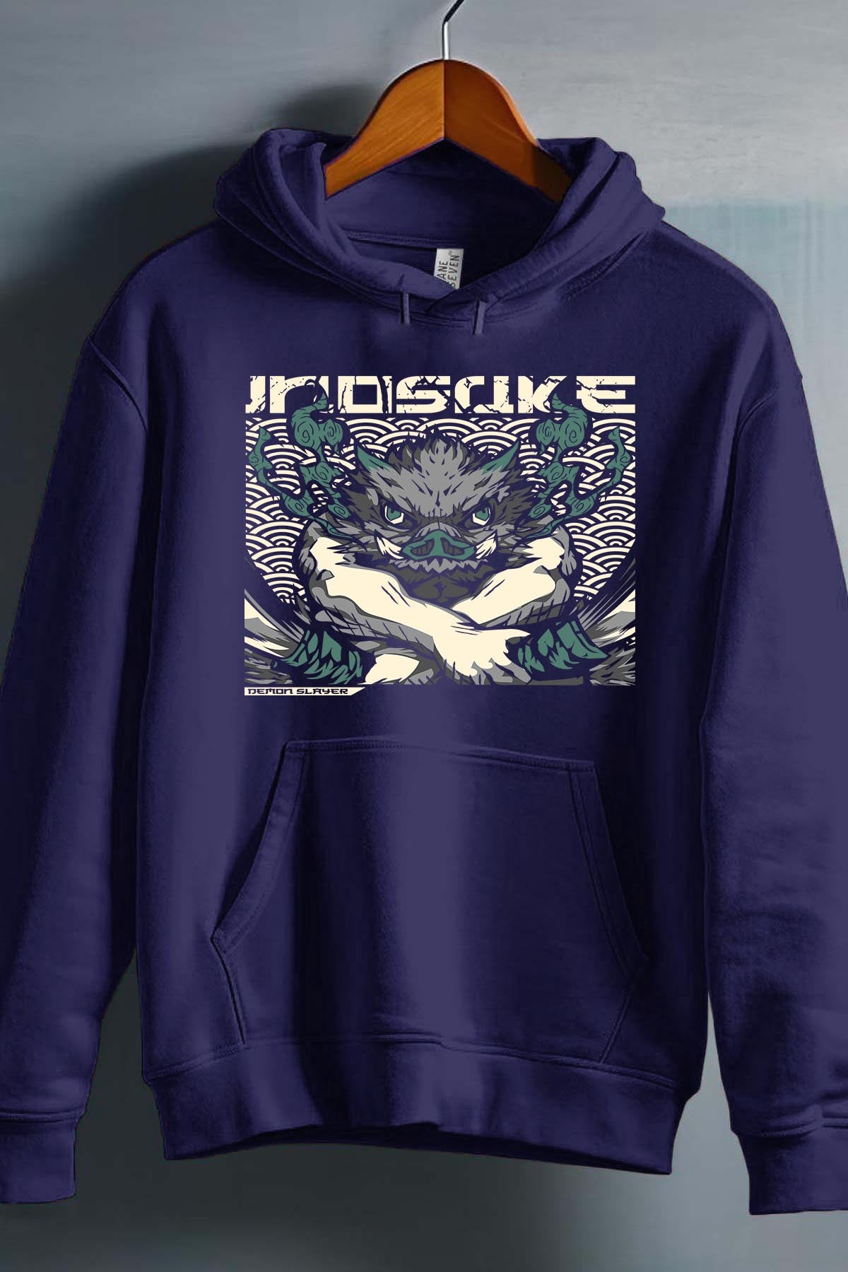 COULEUR:Marine|Sweat Capuche Garçon | DEMONS SLAYER 3 Marine