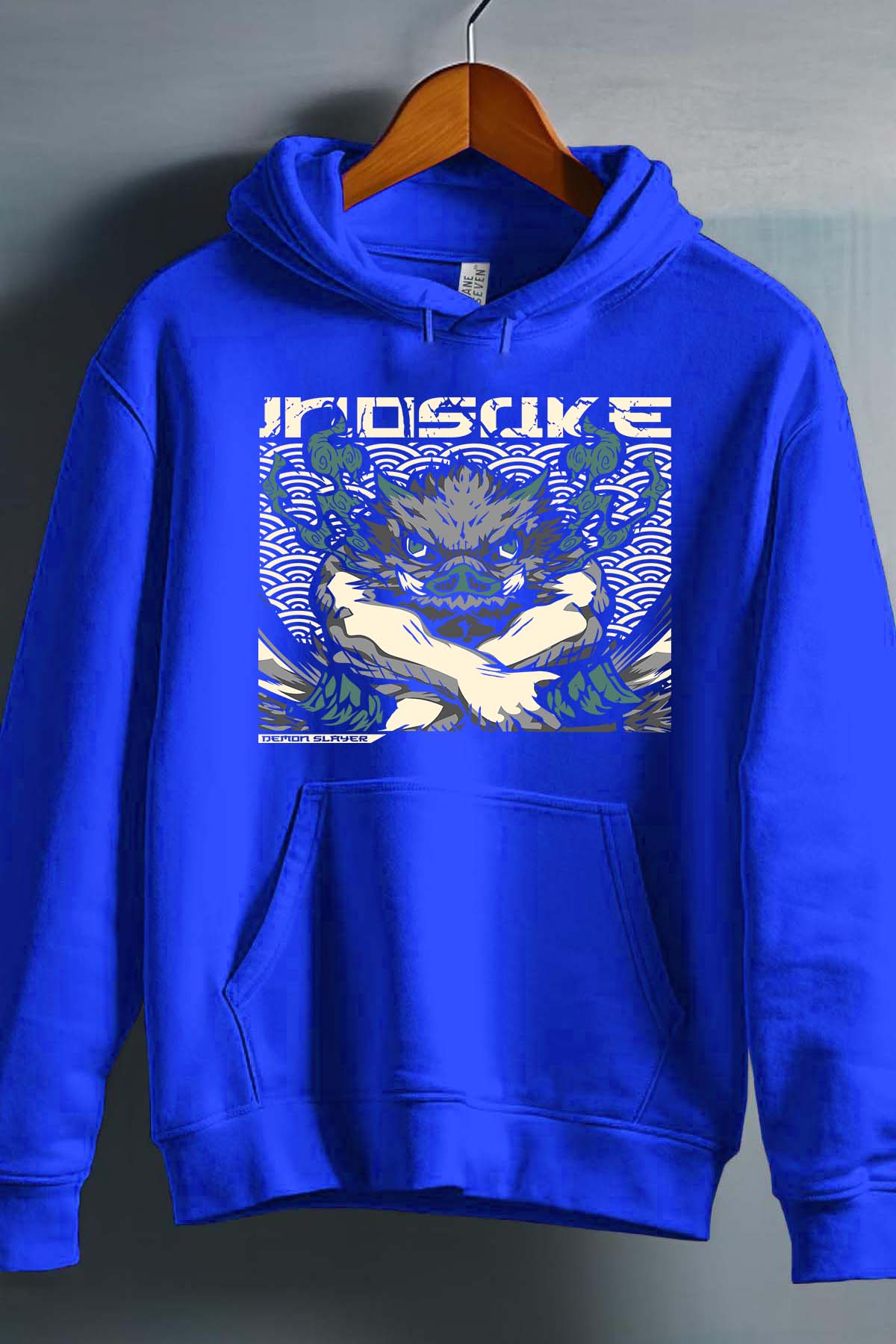 COULEUR:Bleu Roi|Sweat Capuche Homme | DEMONS SLAYER 3 Bleu Roi