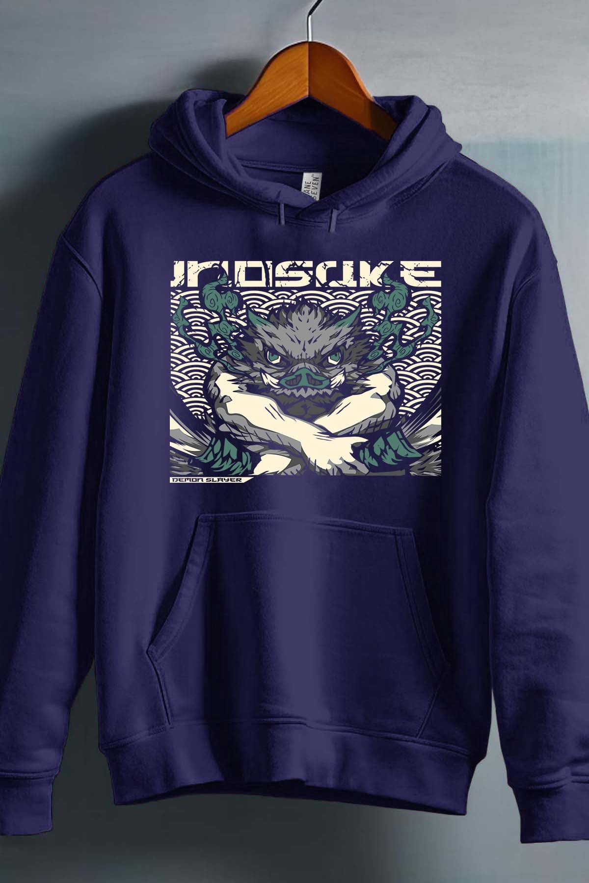 COULEUR:Marine|Sweat Capuche Homme | DEMONS SLAYER 3 Marine