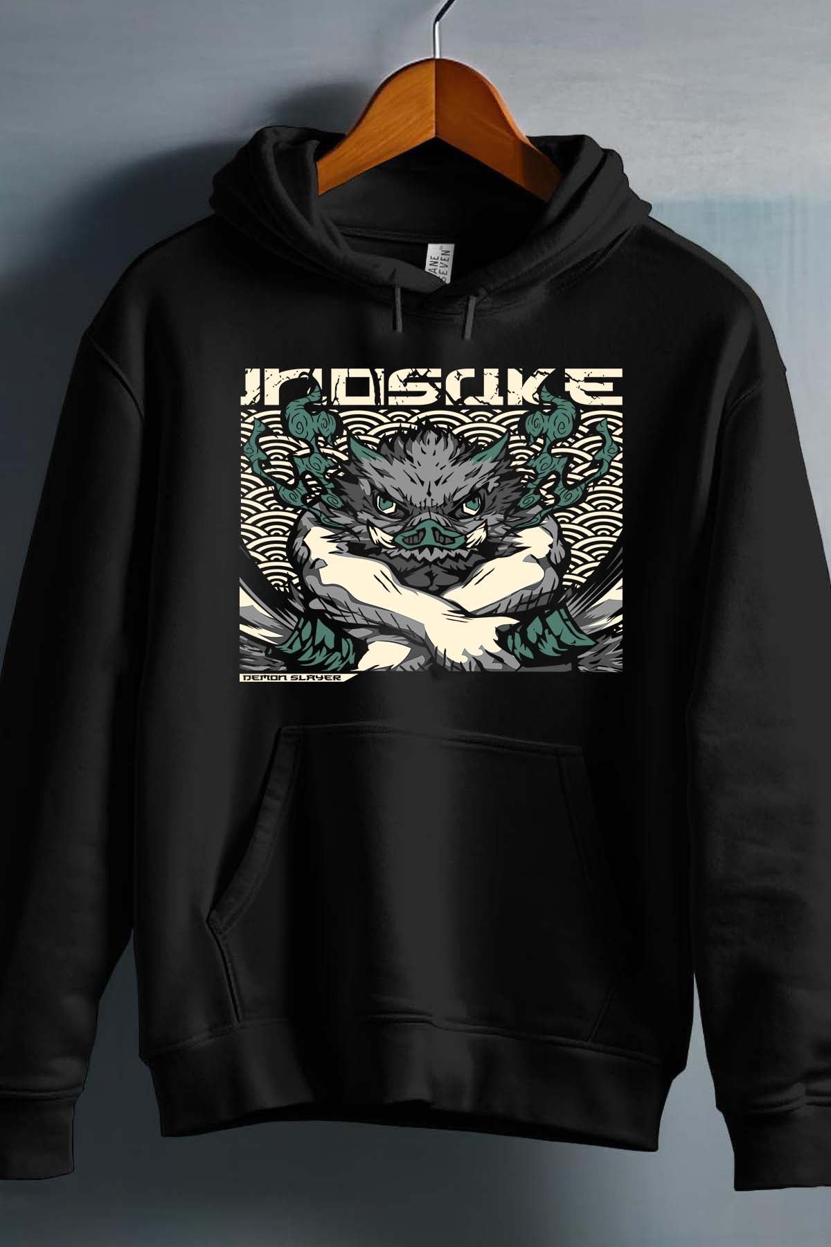 COULEUR:Noir|Sweat Capuche Homme | DEMONS SLAYER 3 Noir