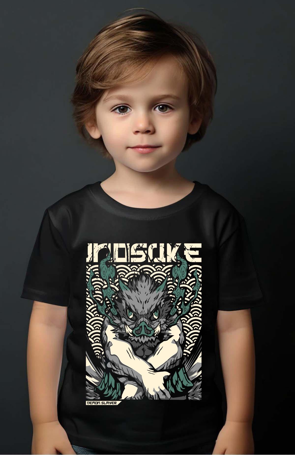 COULEUR:Noir|T-shirt Garçon | DEMONS SLAYER 3 Noir