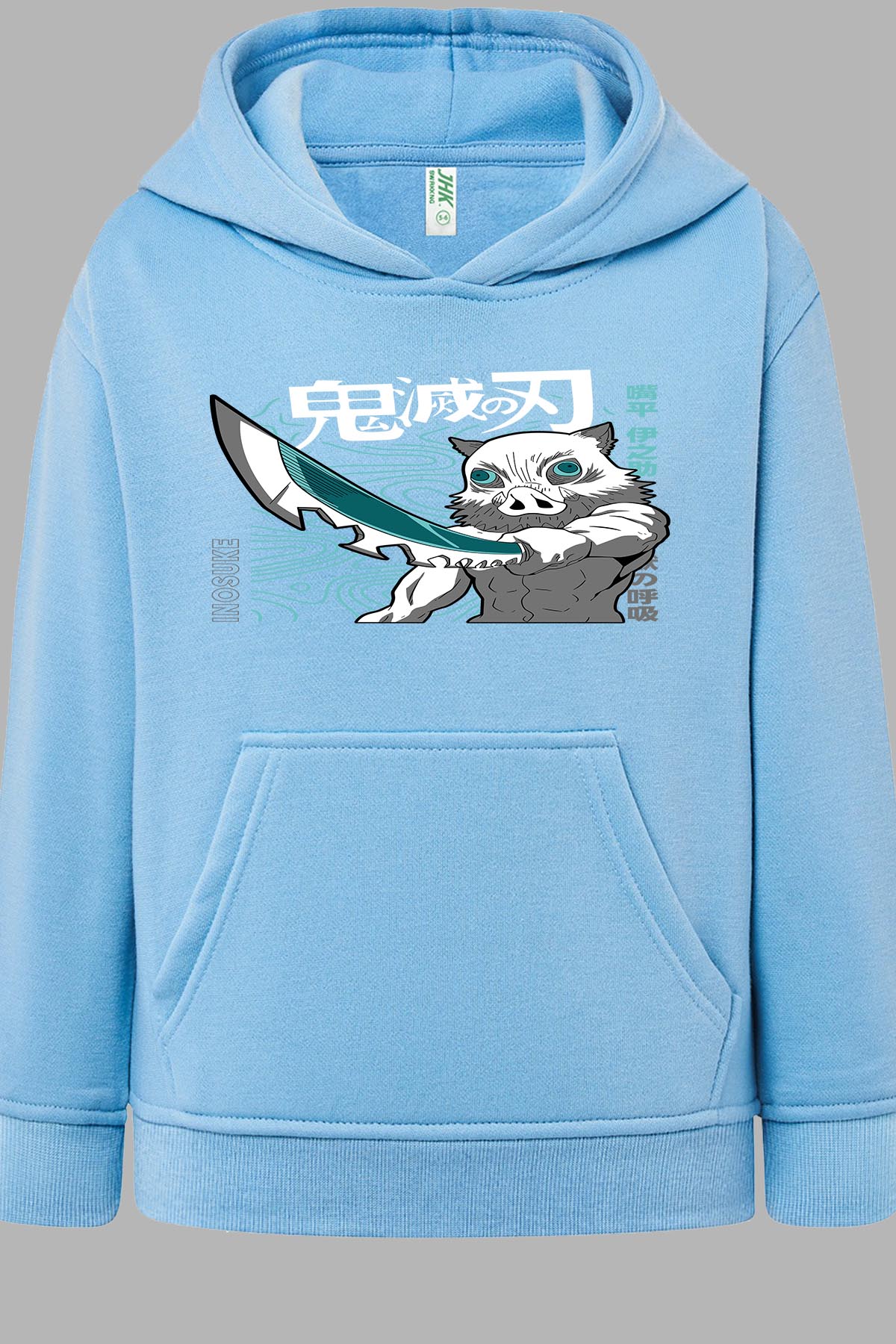 COULEUR:Bleu Ciel|Sweat Capuche Garçon | DEMONS SLAYER 40 Bleu Ciel