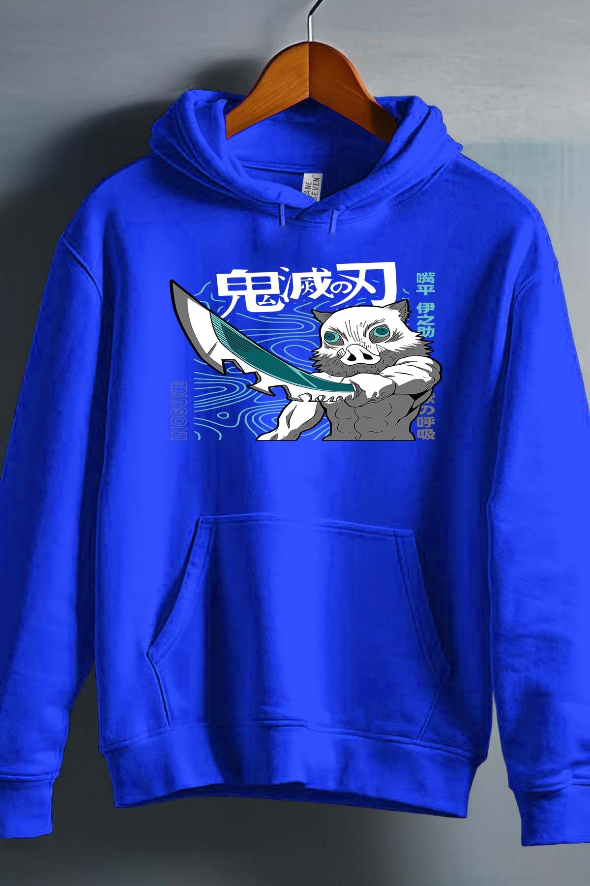 COULEUR:Bleu Roi|Sweat Capuche Garçon | DEMONS SLAYER 40 Bleu Roi