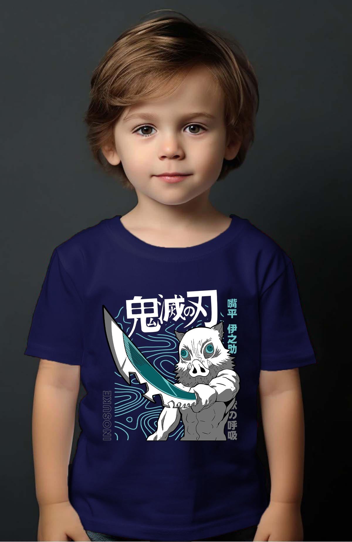 COULEUR:Marine|T-shirt Garçon | DEMONS SLAYER 40 Marine