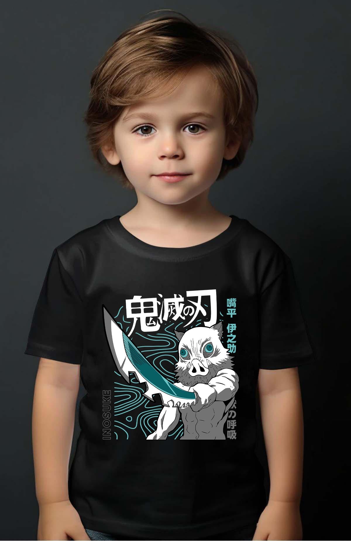 COULEUR:Noir|T-shirt Garçon | DEMONS SLAYER 40 Noir