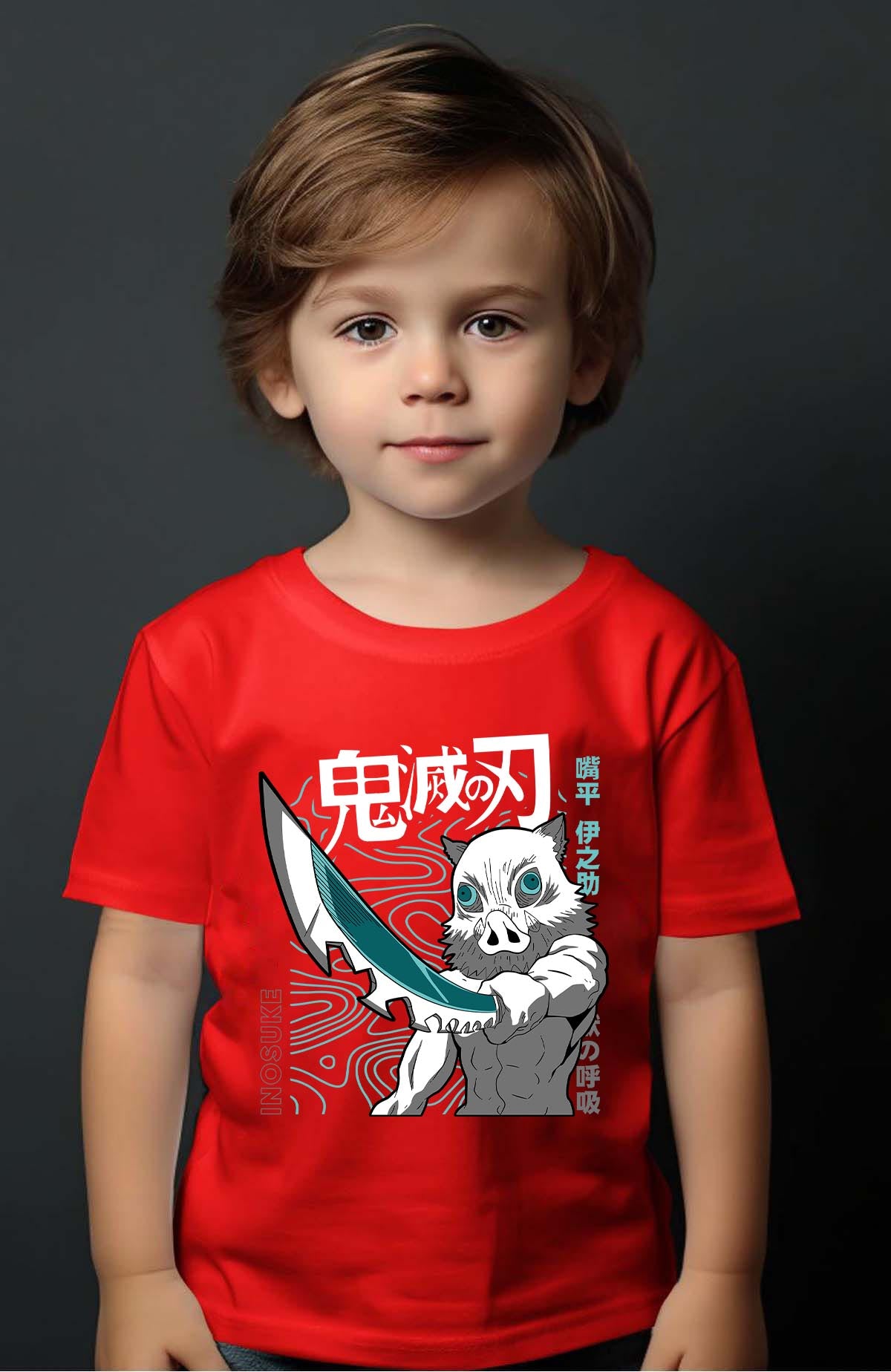 COULEUR:Rouge|T-shirt Garçon | DEMONS SLAYER 40 Rouge