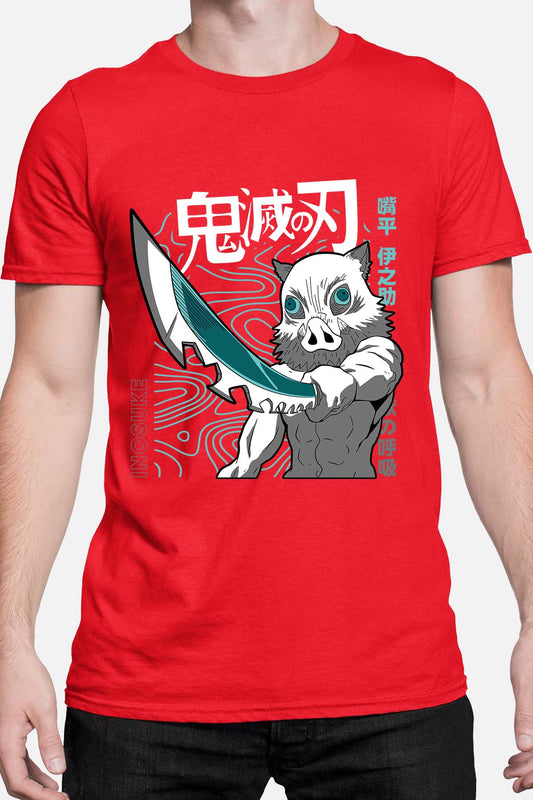 COULEUR:Rouge|T-shirt Homme | DEMONS SLAYER 40 Rouge