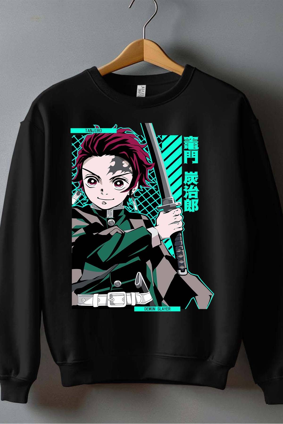 COULEUR:Noir|Sweat Col Rond Garçon | DEMONS SLAYER 43 Noir