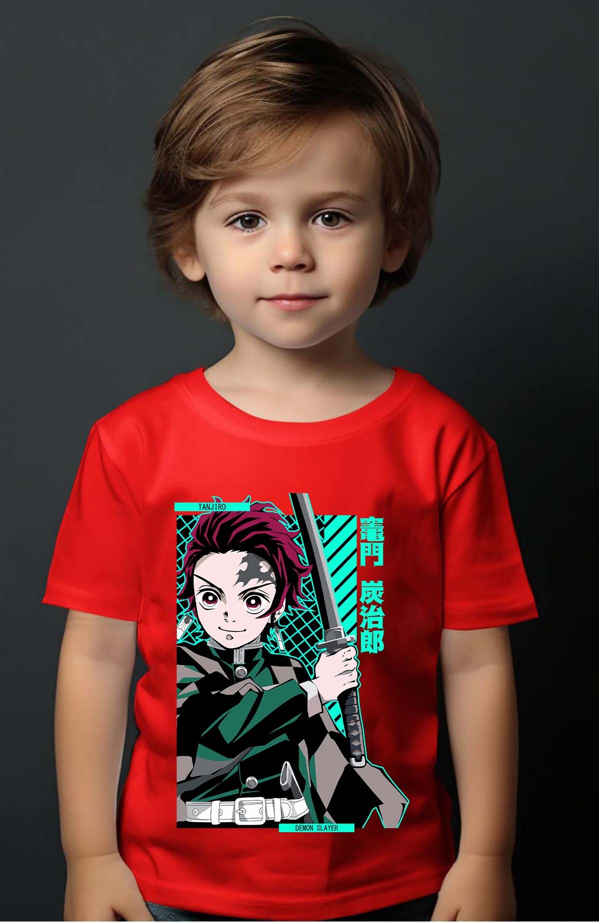 COULEUR:Rouge|T-shirt Garçon | DEMONS SLAYER 43 Rouge