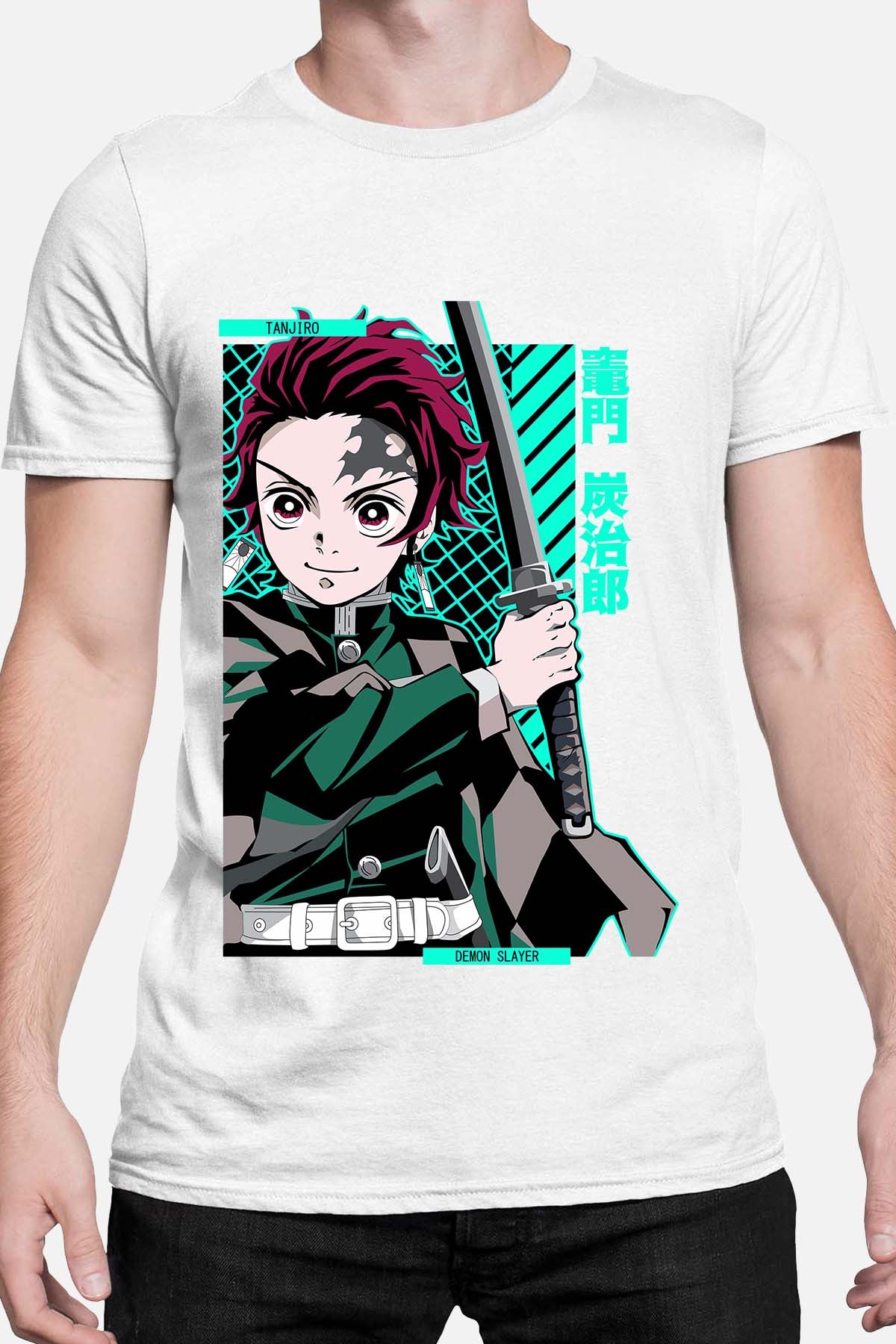 COULEUR:Blanc|T-shirt Homme | DEMONS SLAYER 43 Blanc