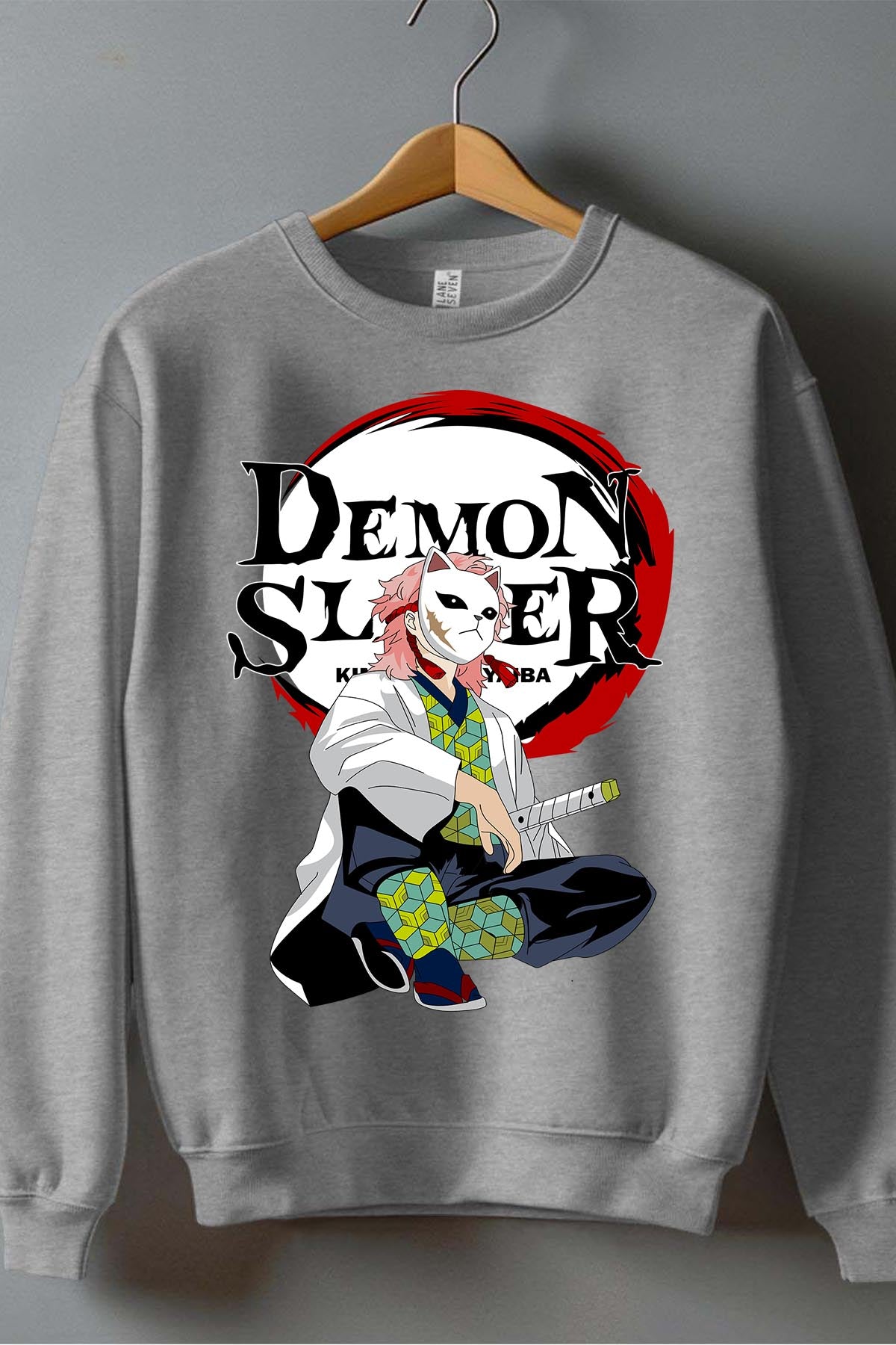 COULEUR:Gris|Sweat Col Rond Garçon | DEMONS SLAYER 44 Gris