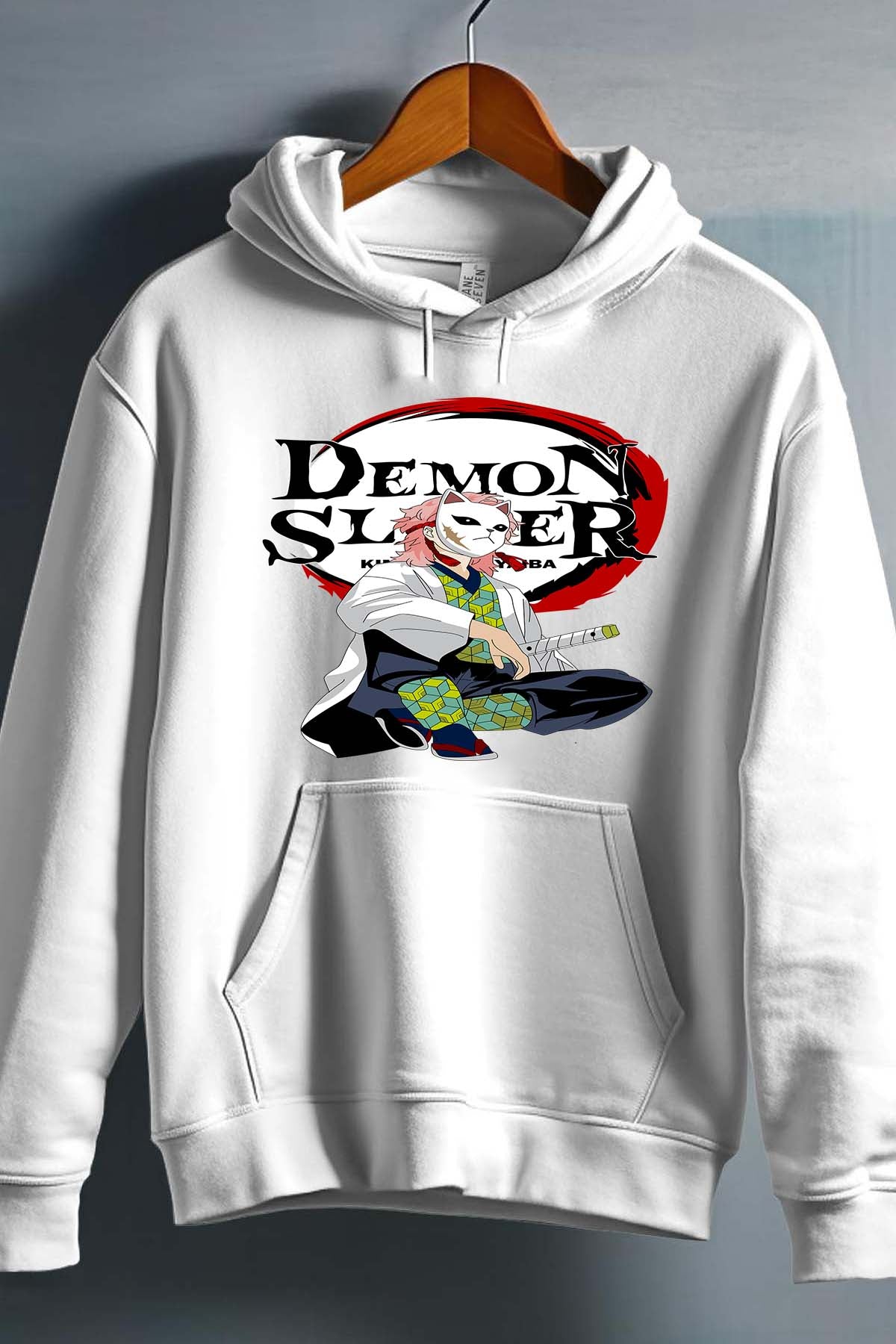 COULEUR:Blanc|Sweat Capuche Homme | DEMONS SLAYER 44 Blanc