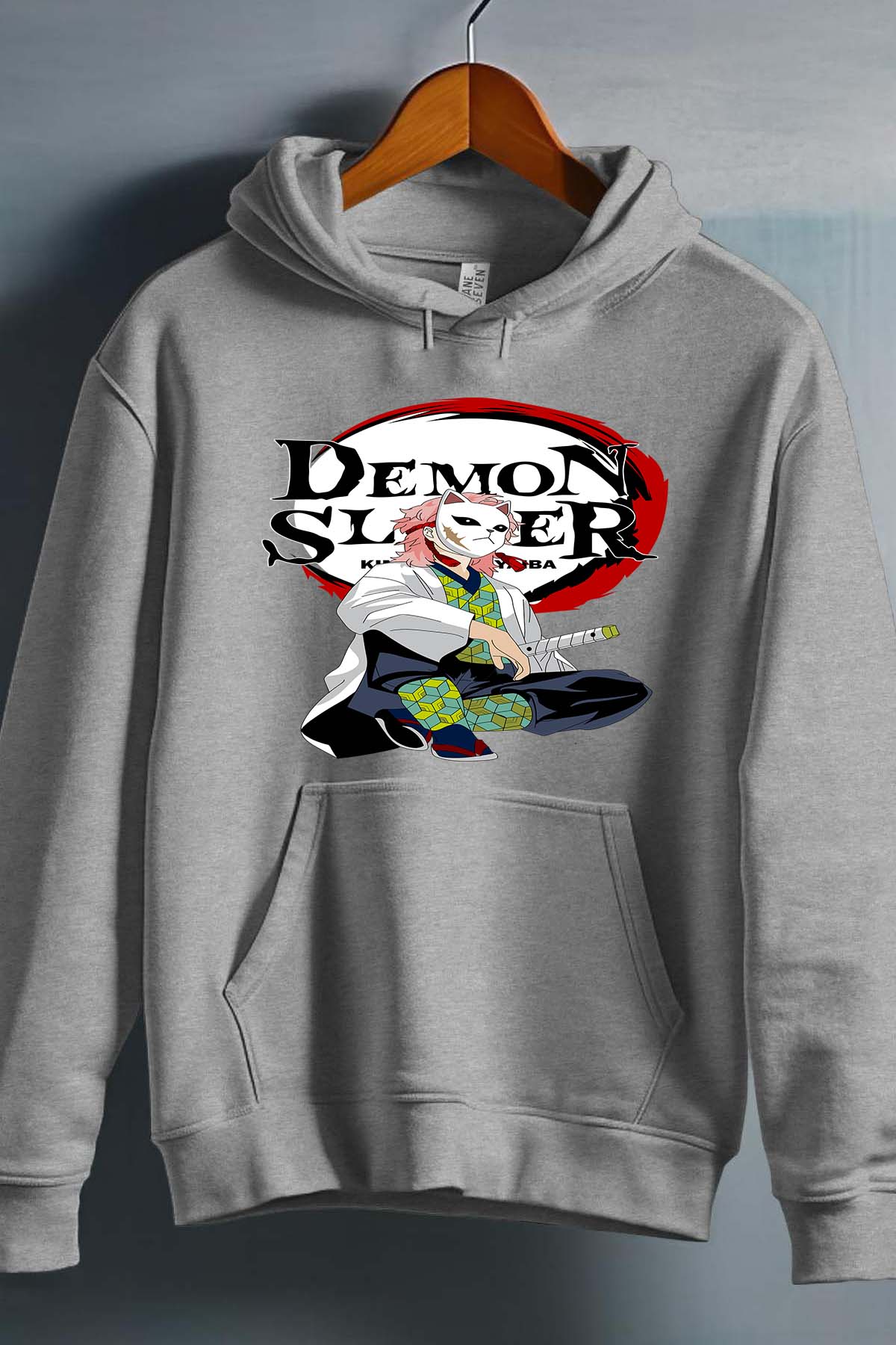COULEUR:Gris|Sweat Capuche Homme | DEMONS SLAYER 44 Gris