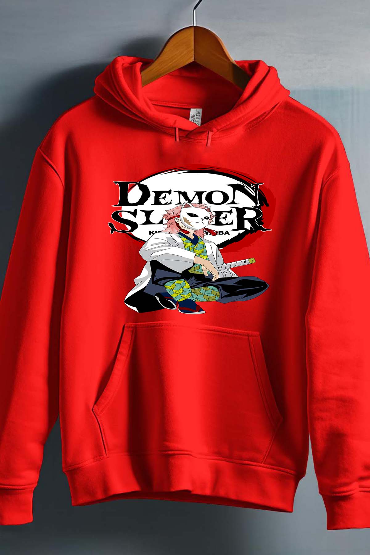 COULEUR:Rouge|Sweat Capuche Homme | DEMONS SLAYER 44 Rouge