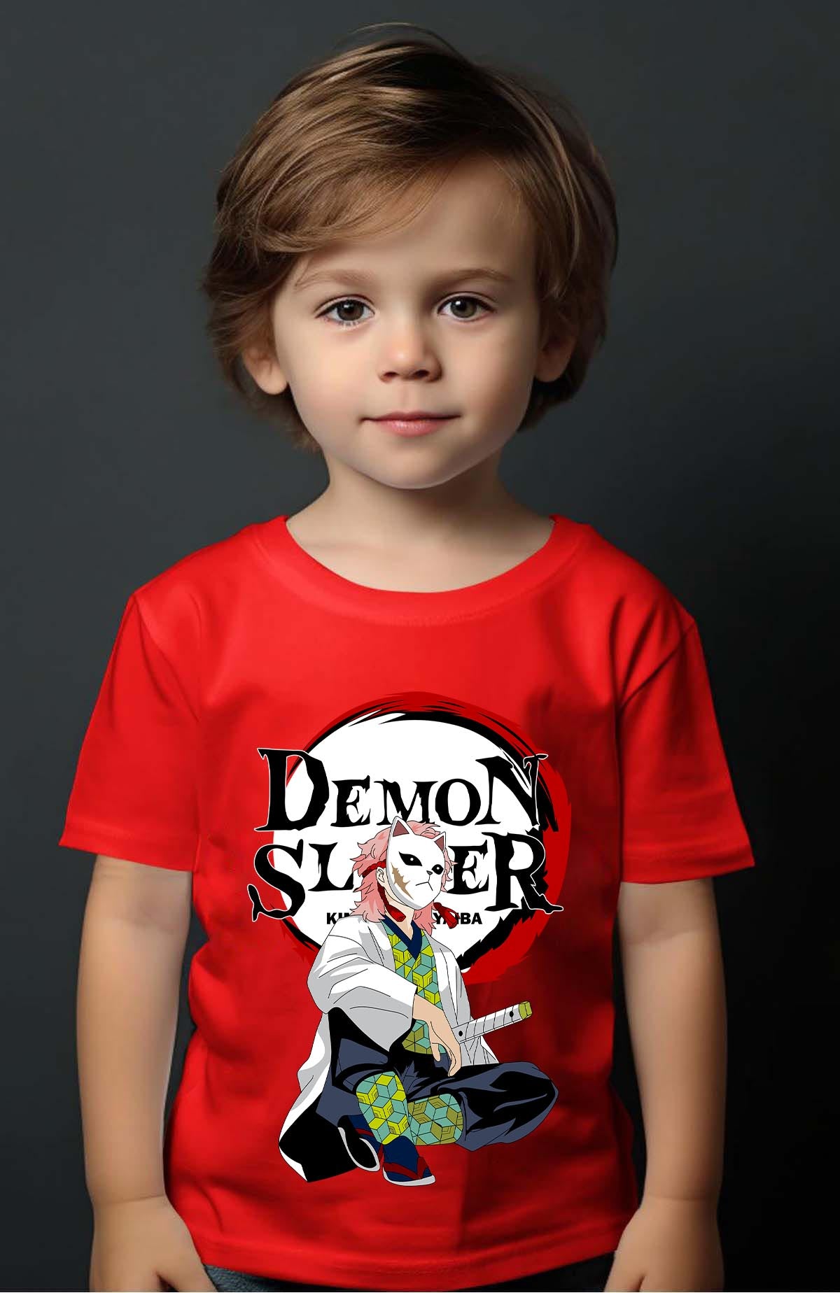 COULEUR:Rouge|T-shirt Garçon | DEMONS SLAYER 44 Rouge