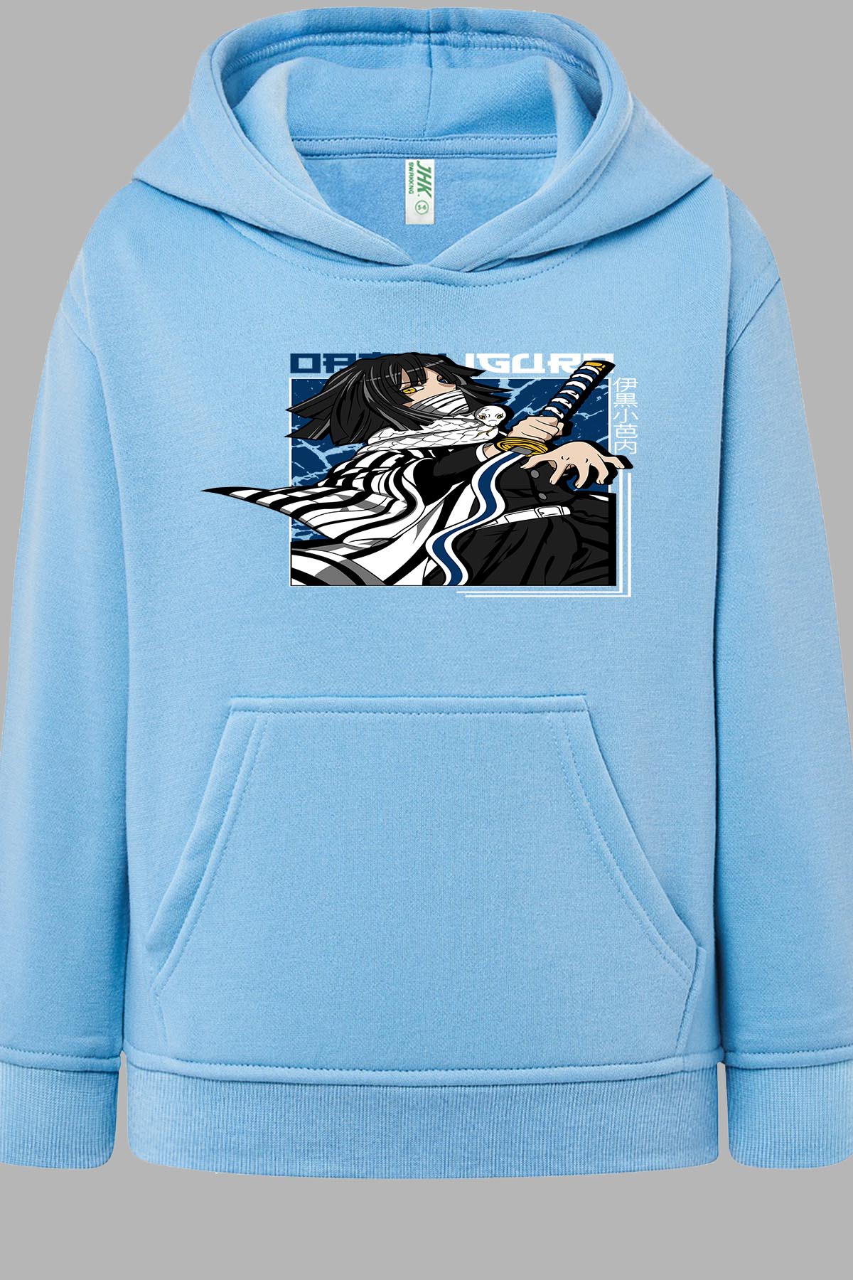 COULEUR:Bleu Ciel|Sweat Capuche Garçon | DEMONS SLAYER 45 Bleu Ciel